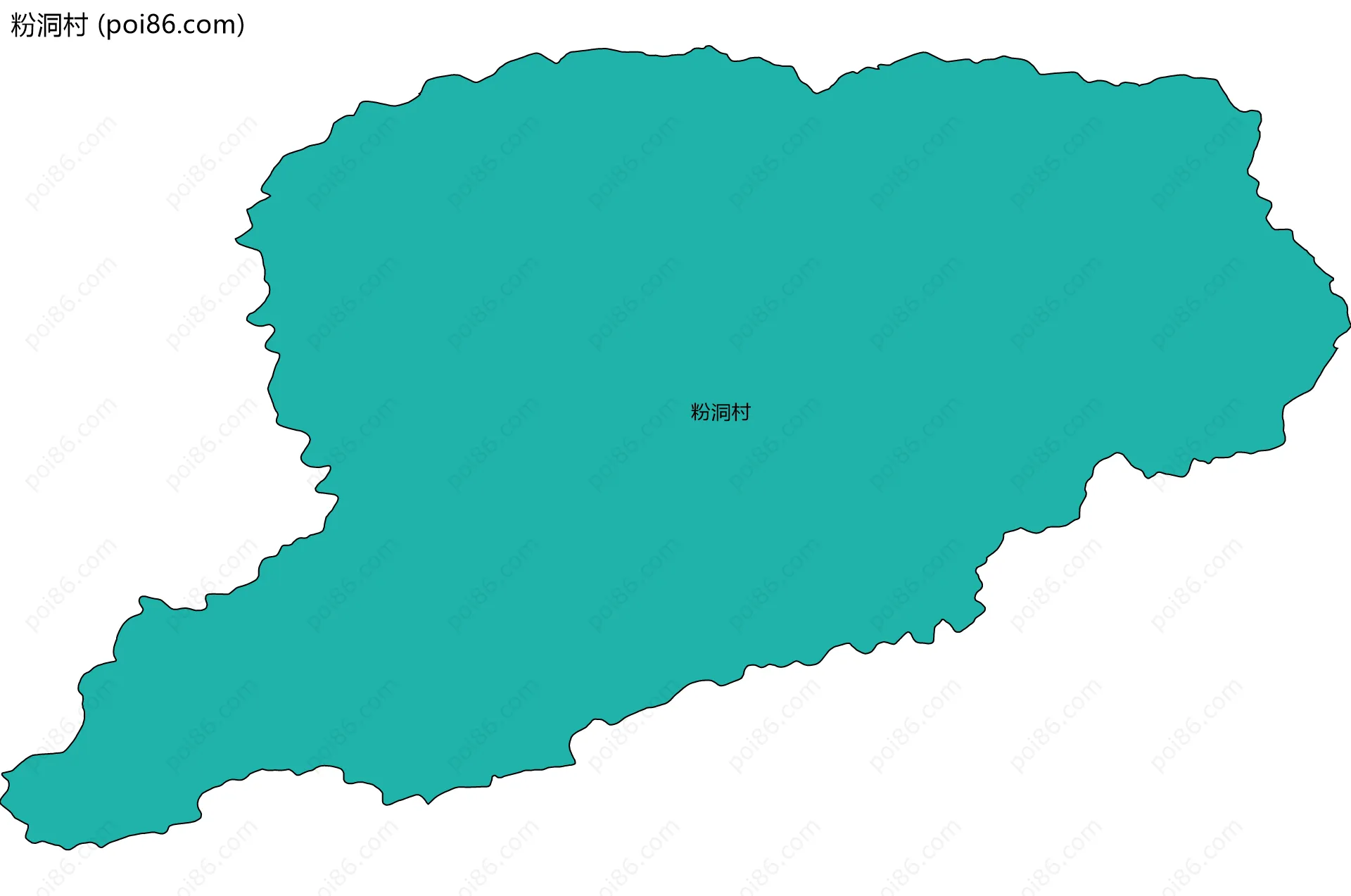 粉洞村边界地图