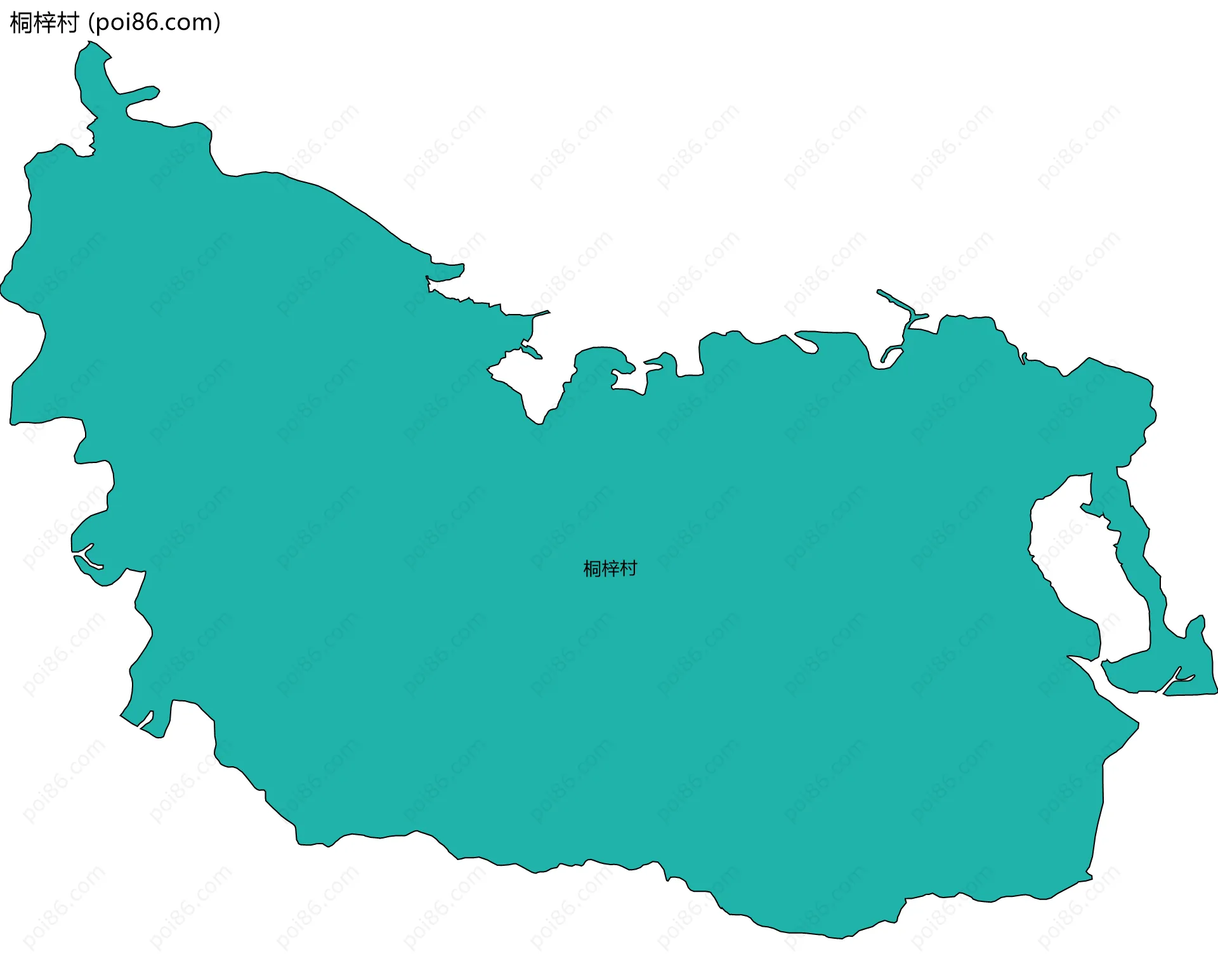 桐梓村边界地图