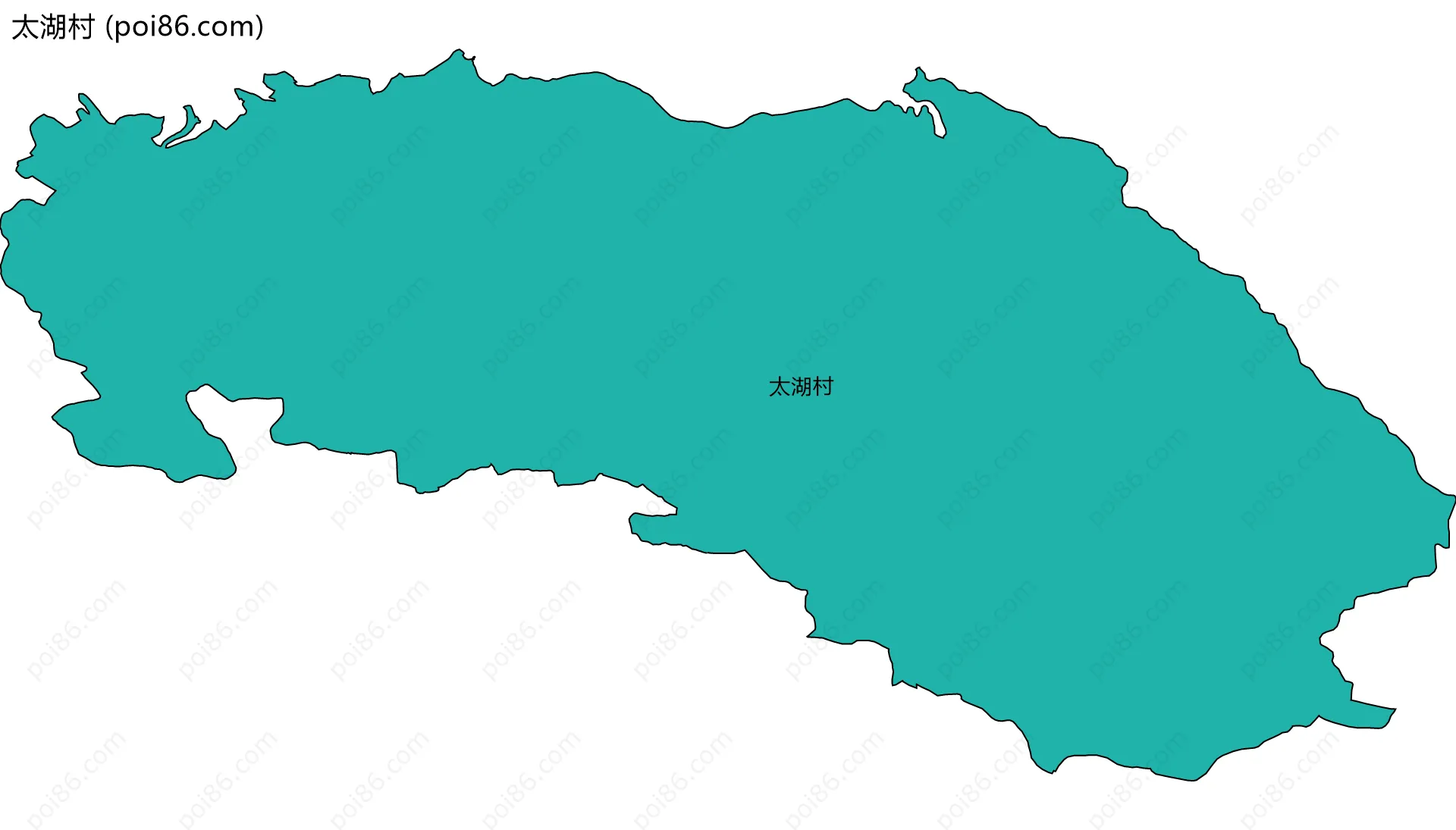 太湖村边界地图
