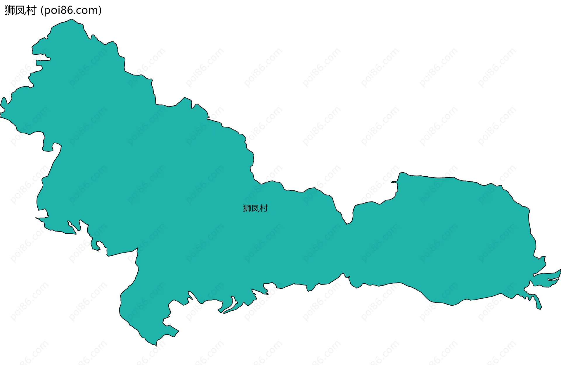 狮凤村边界地图