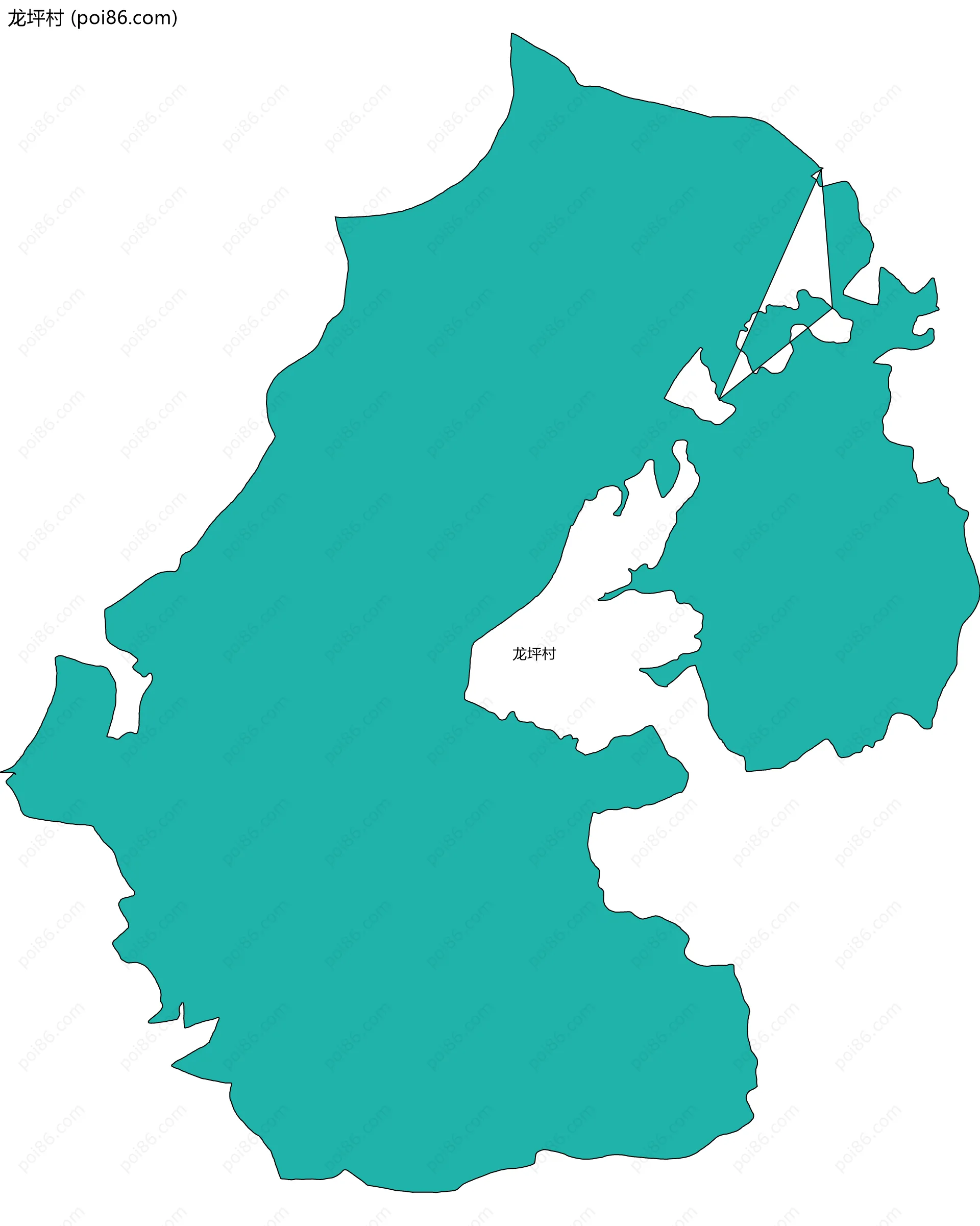 龙坪村边界地图