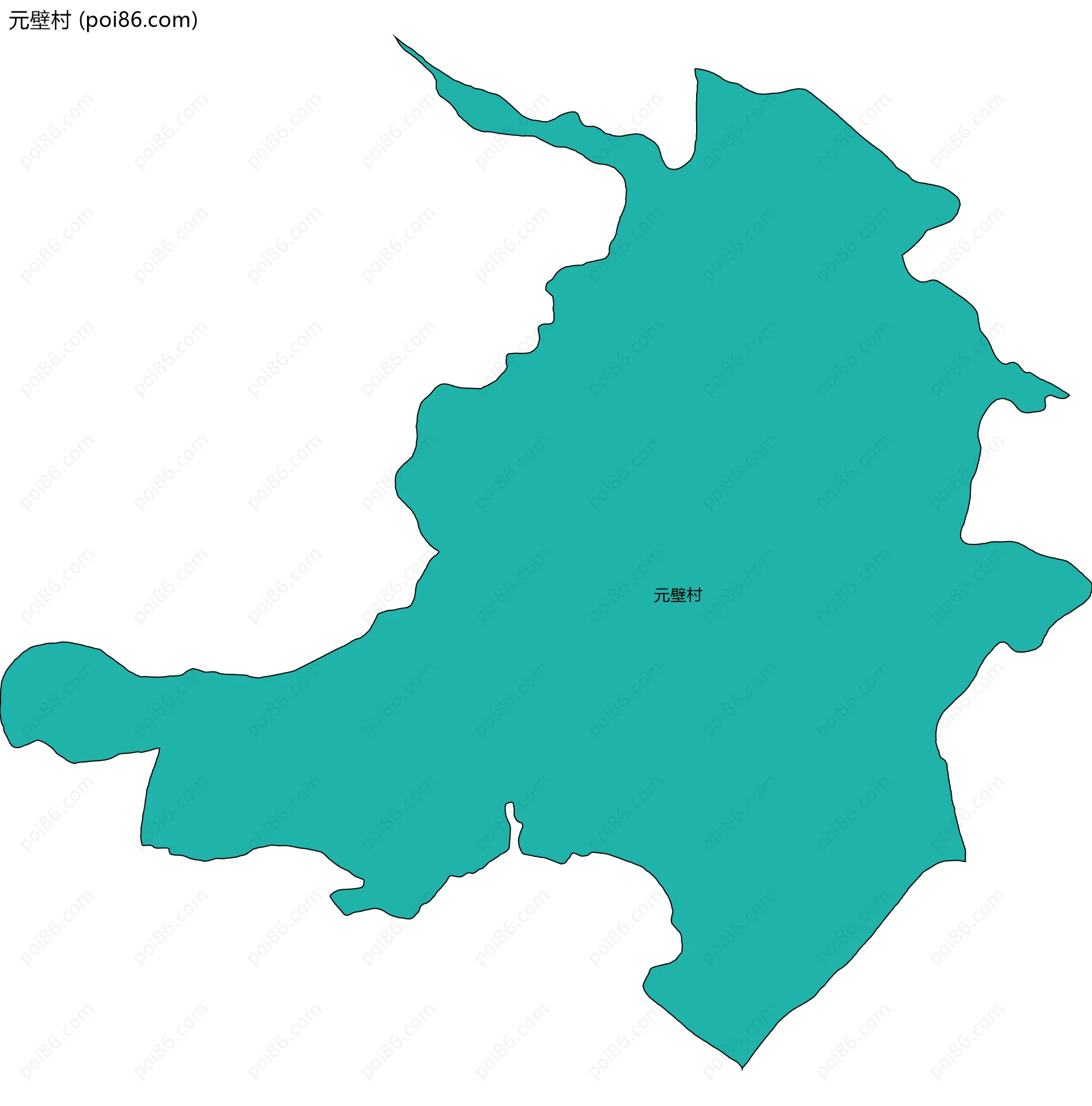 元壁村边界地图
