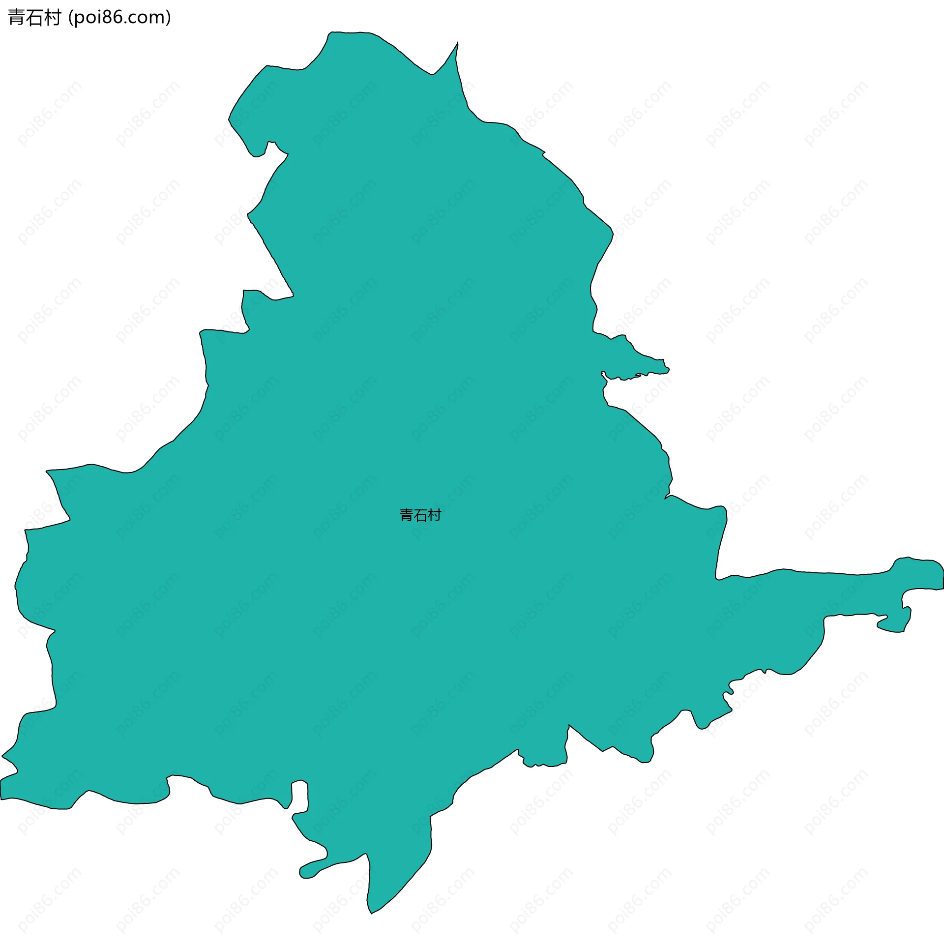 青石村边界地图