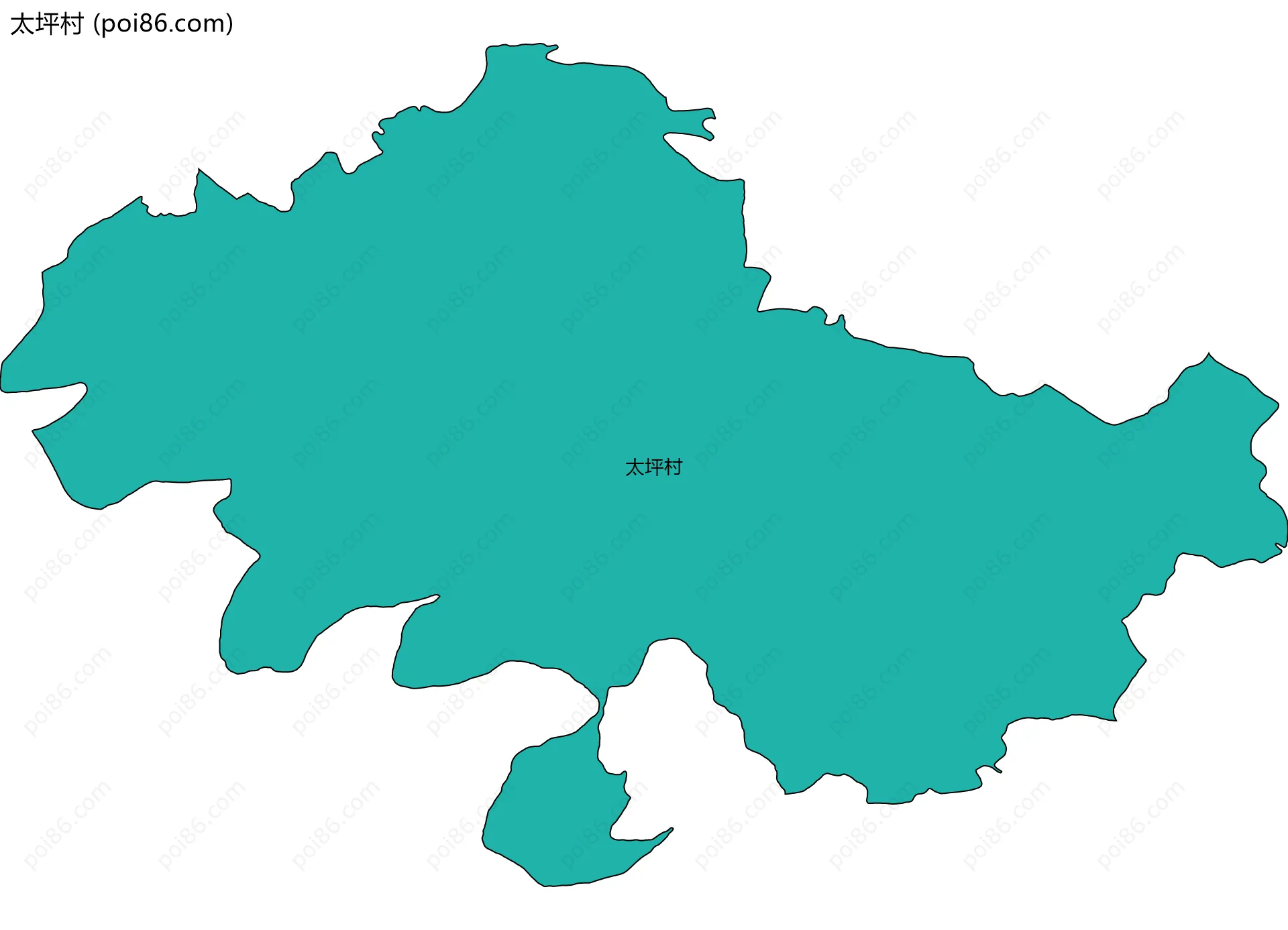 太坪村边界地图