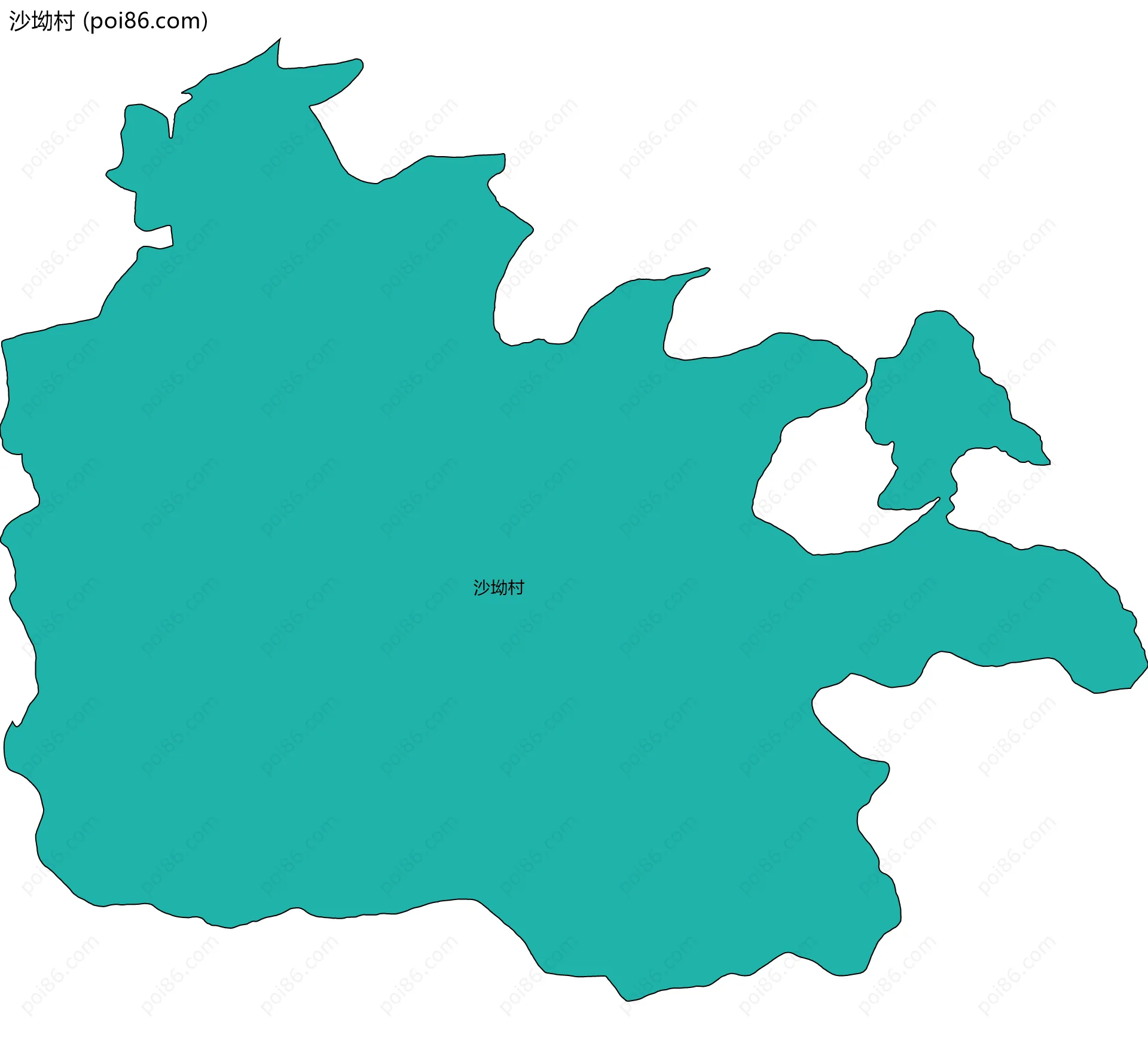 沙坳村边界地图