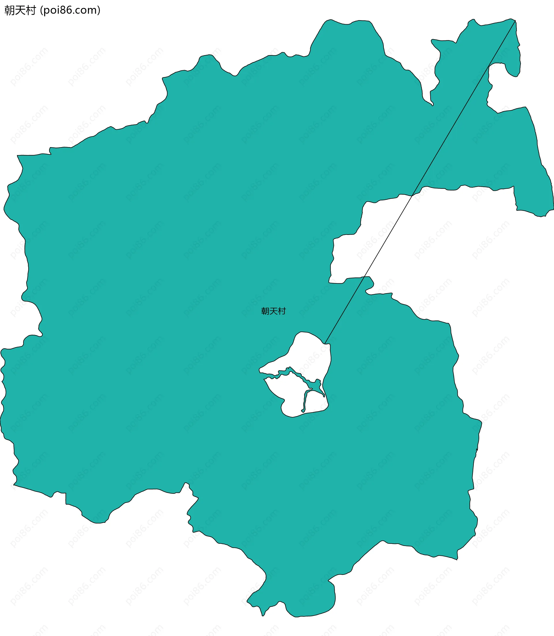 朝天村边界地图