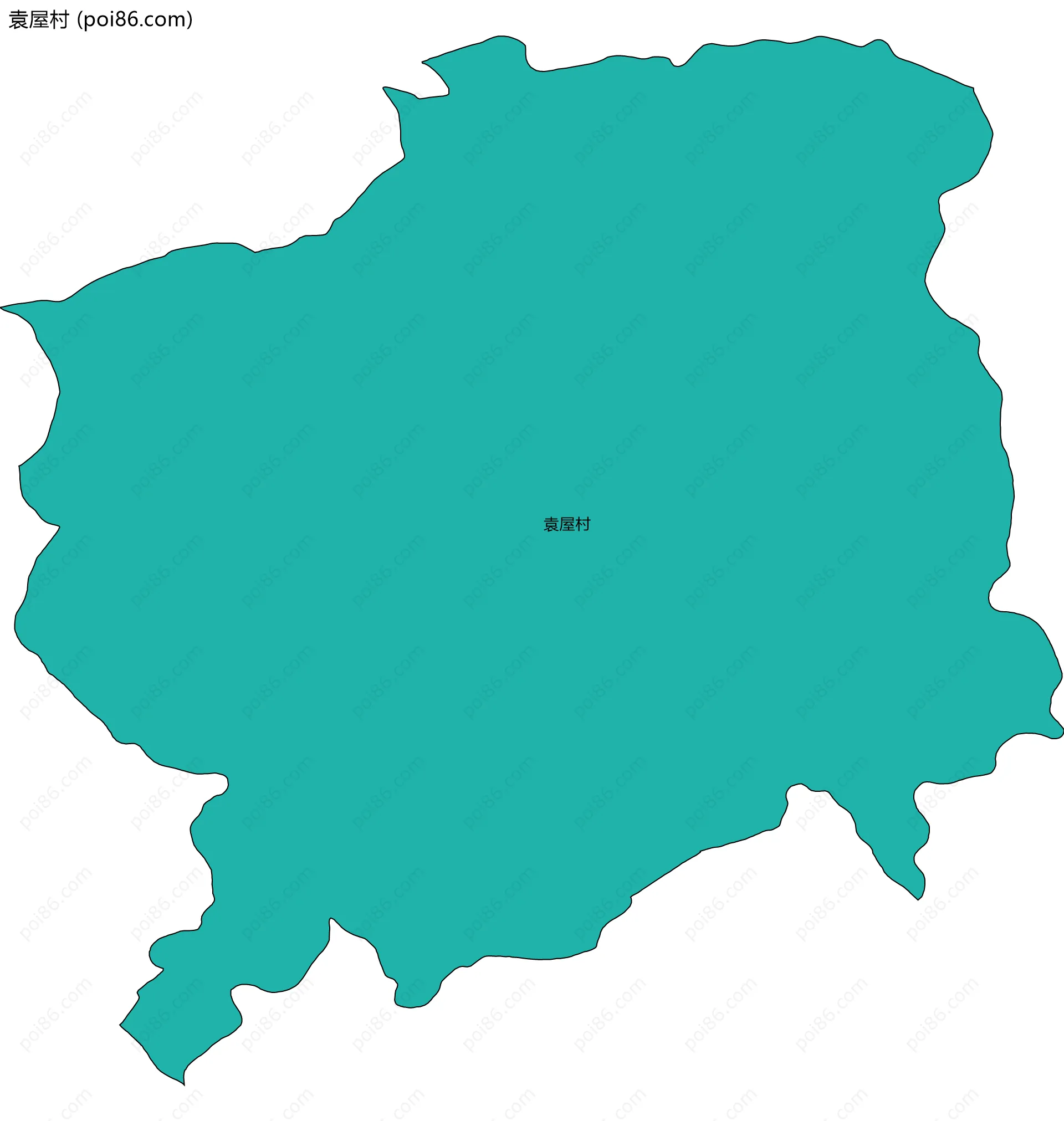 袁屋村边界地图