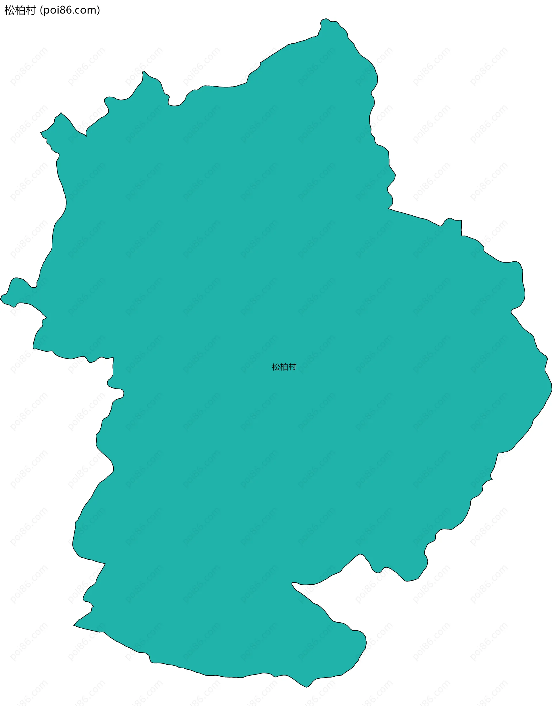 松柏村边界地图