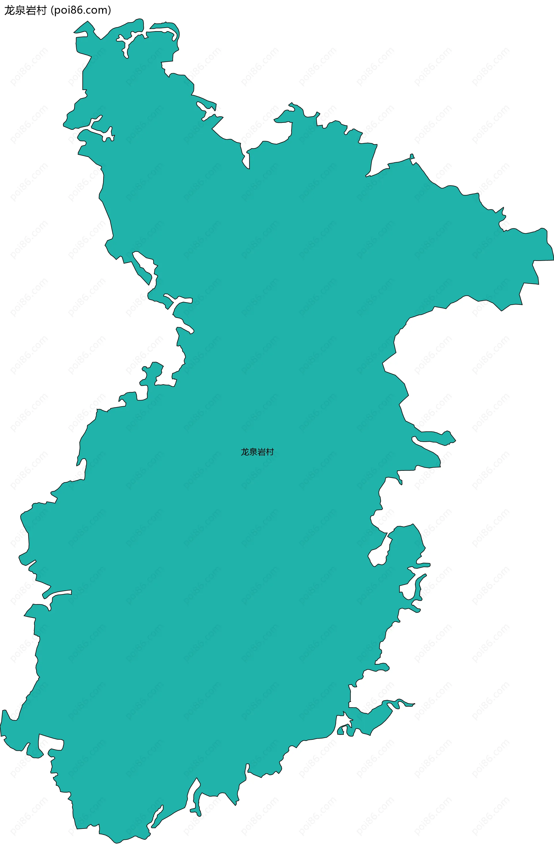 龙泉岩村边界地图