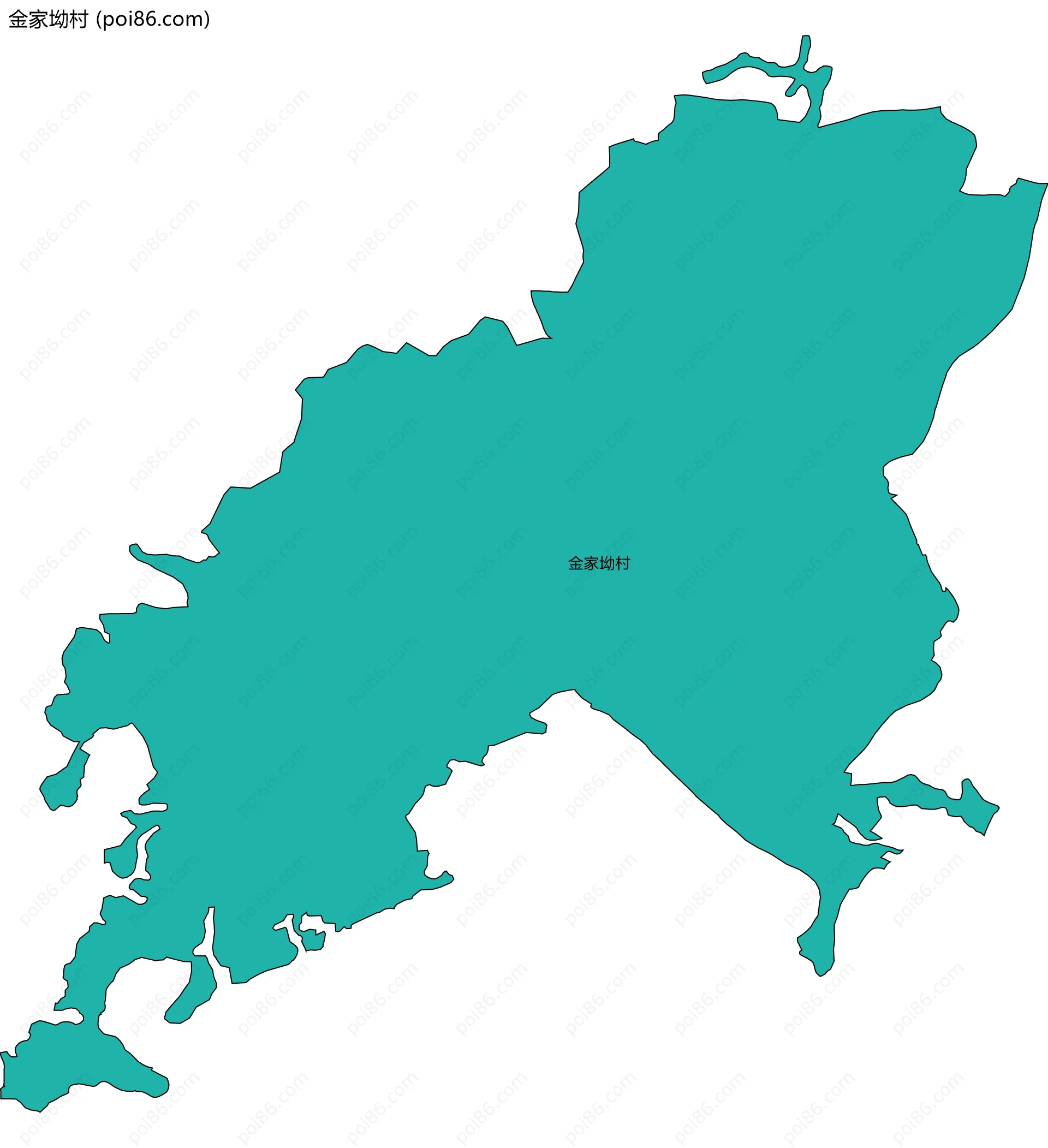 金家坳村边界地图