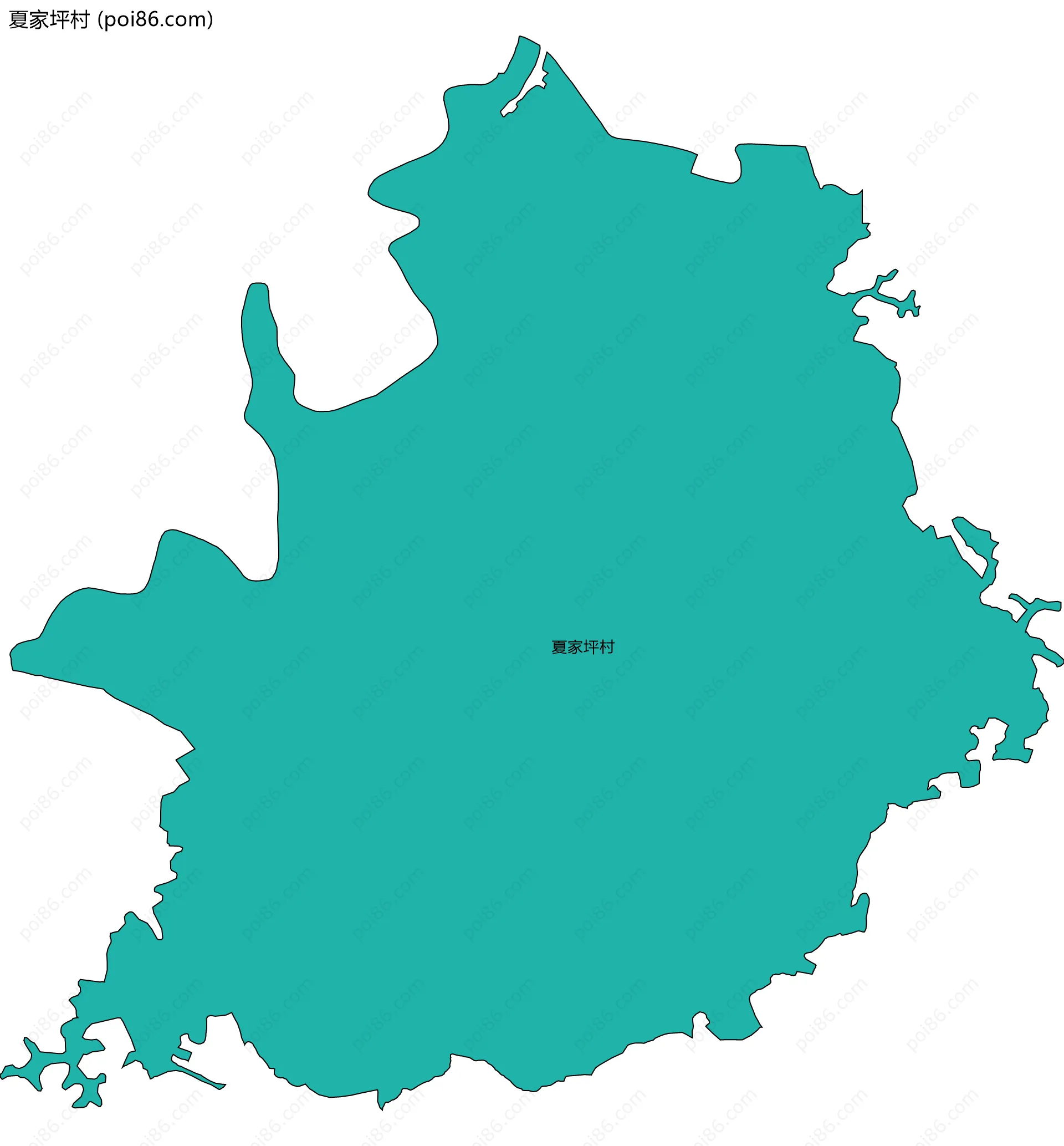 夏家坪村边界地图