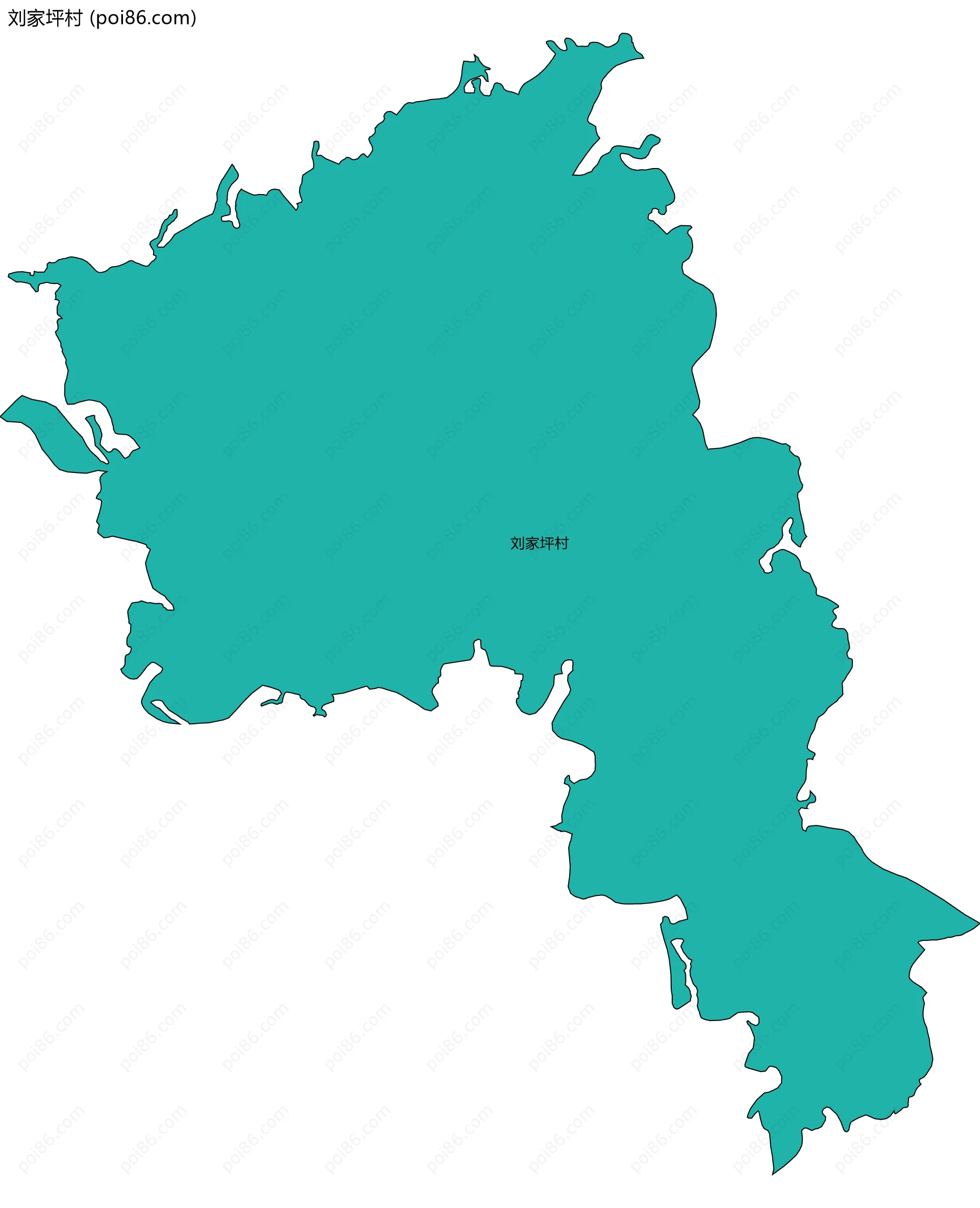 刘家坪村边界地图