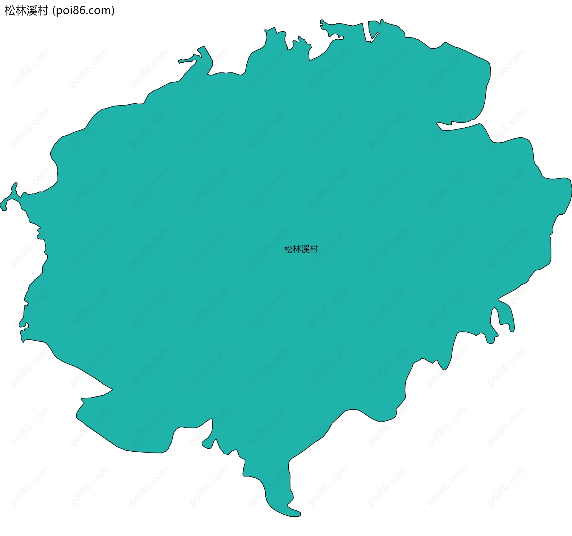 松林溪村边界地图
