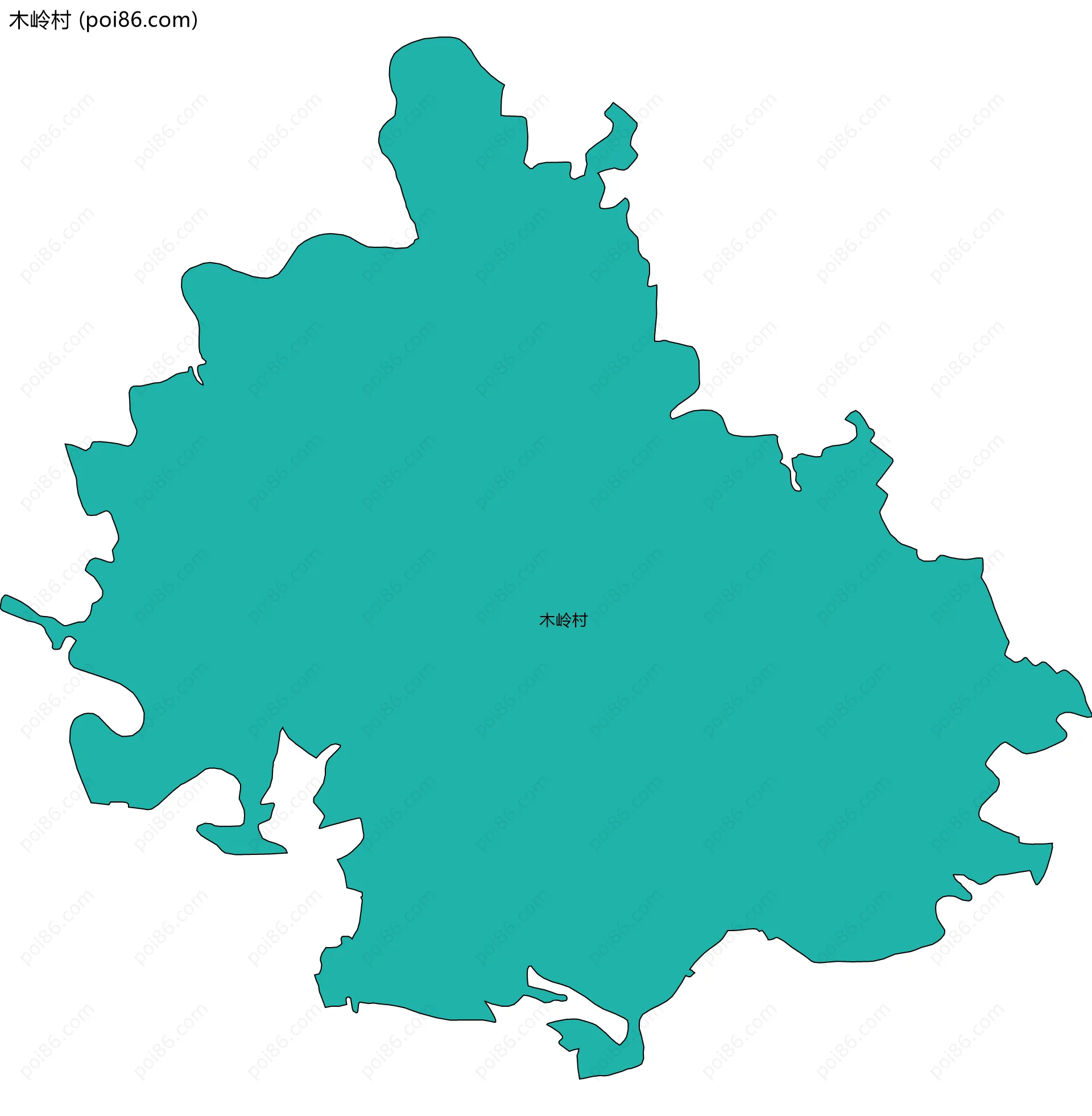 木岭村边界地图