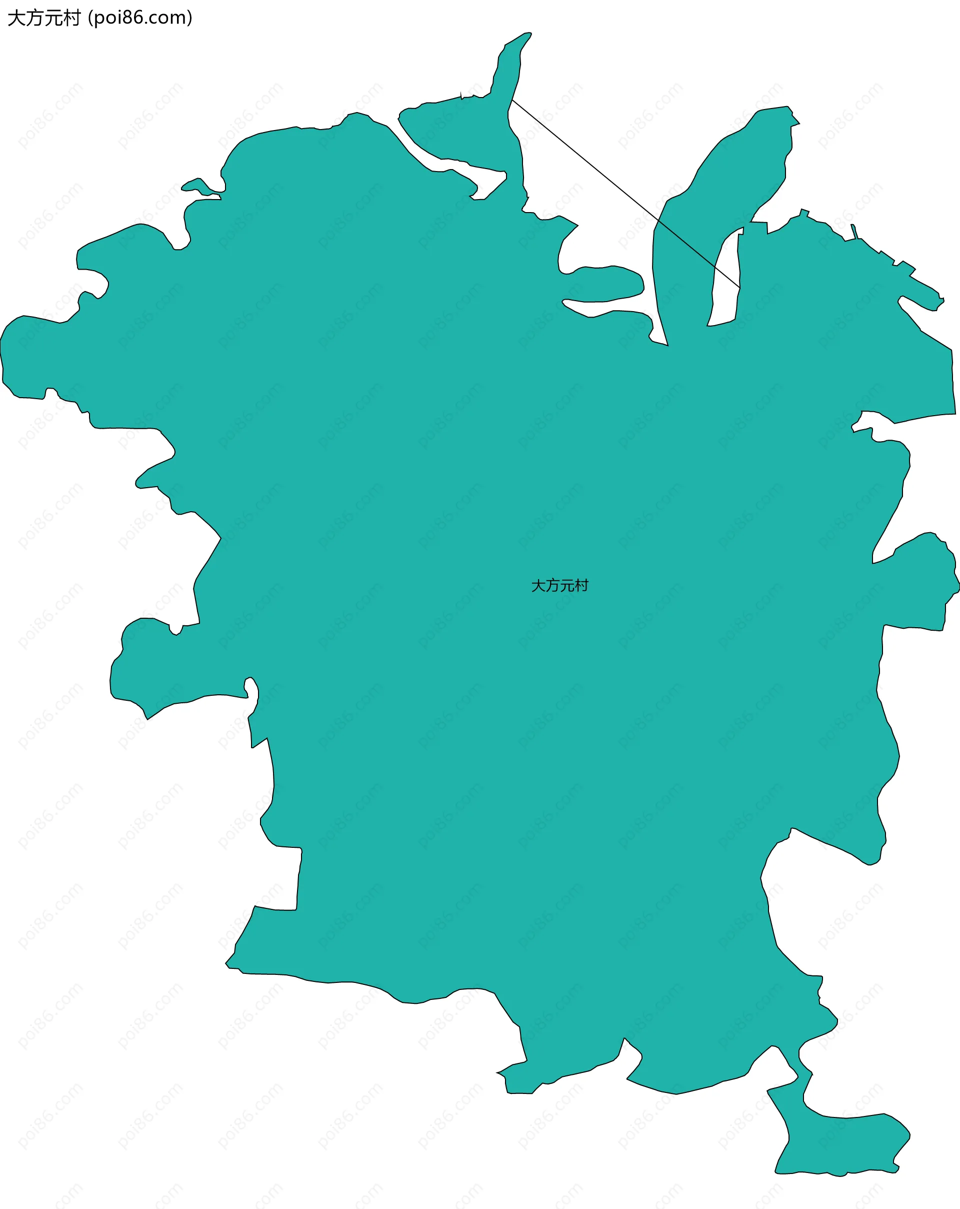 大方元村边界地图