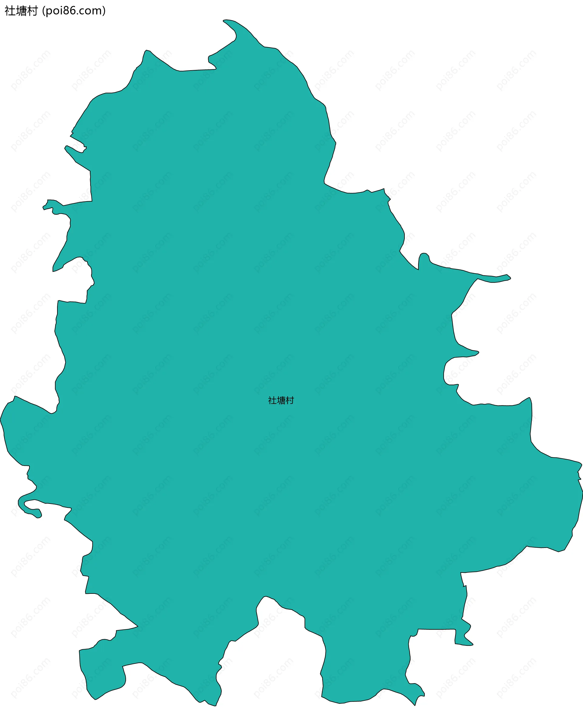 社塘村边界地图