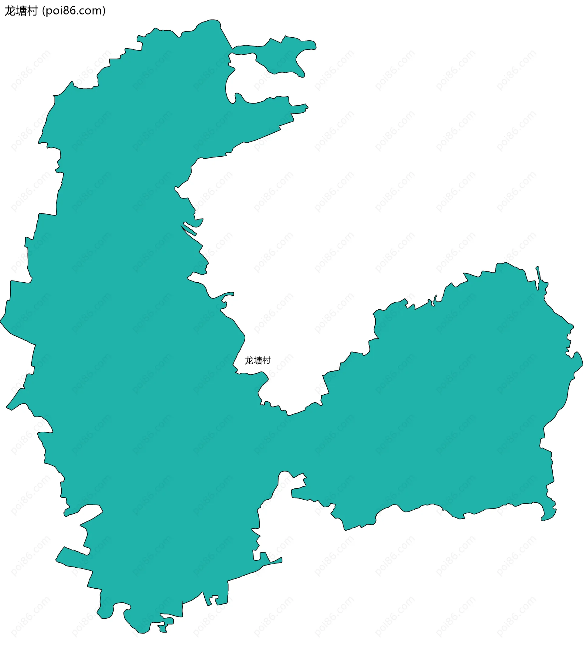 龙塘村边界地图