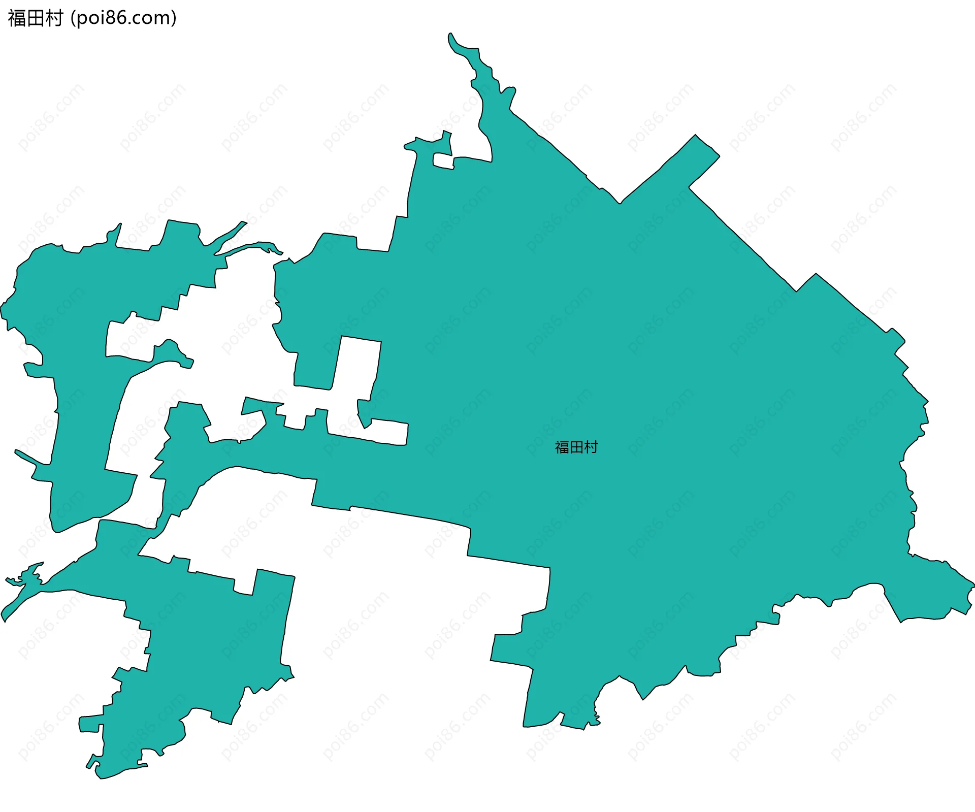 福田村边界地图
