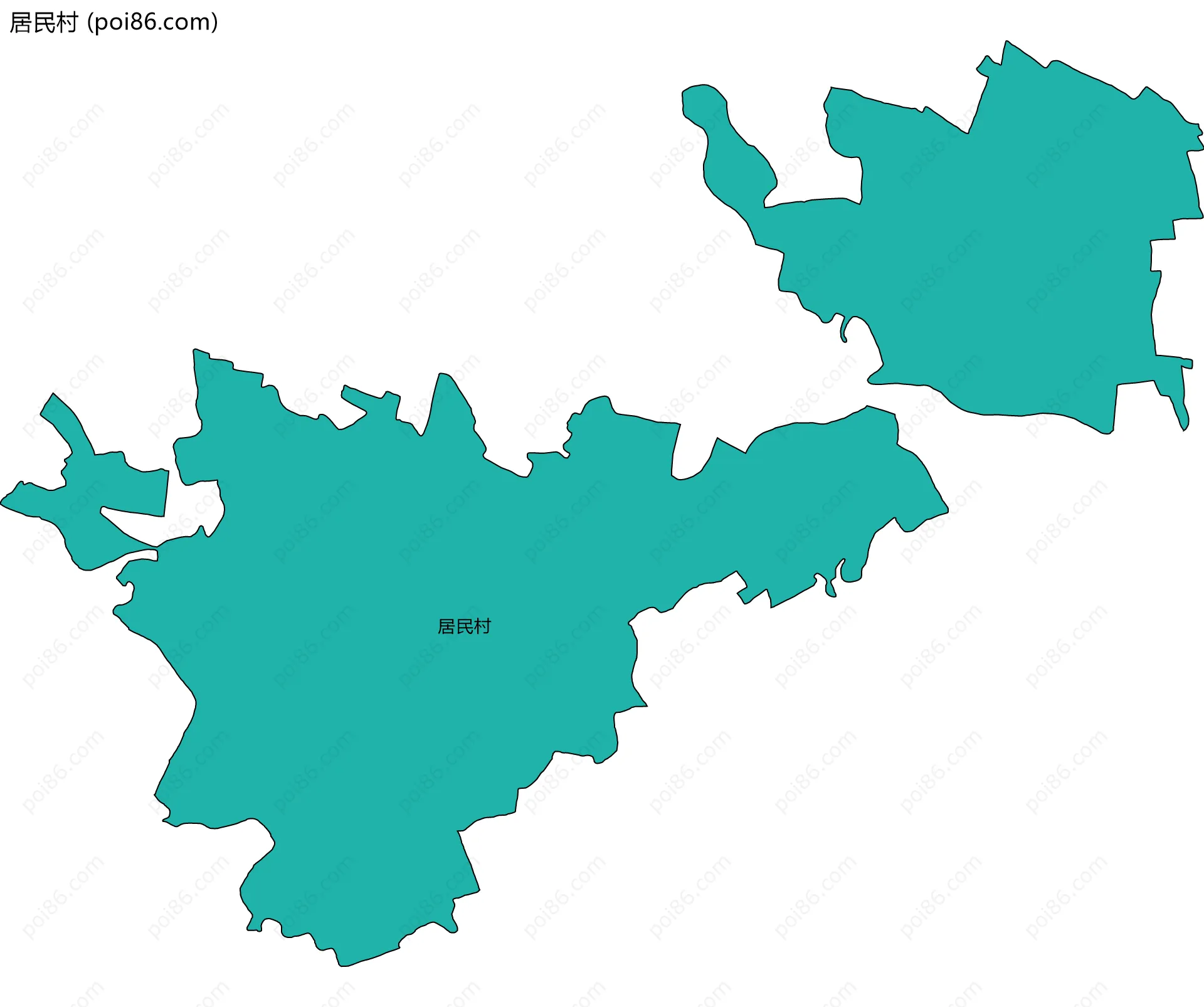 居民村边界地图