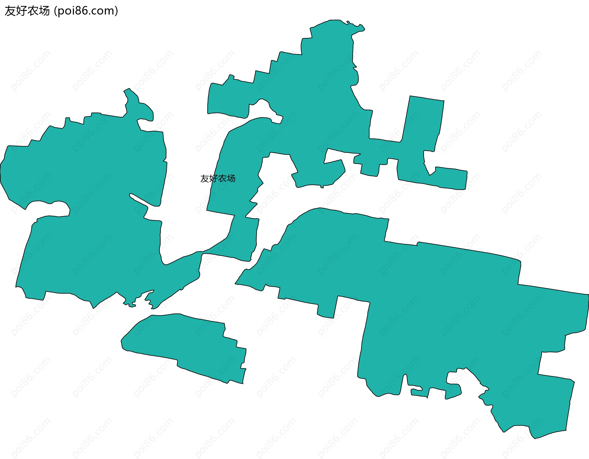 友好农场边界地图