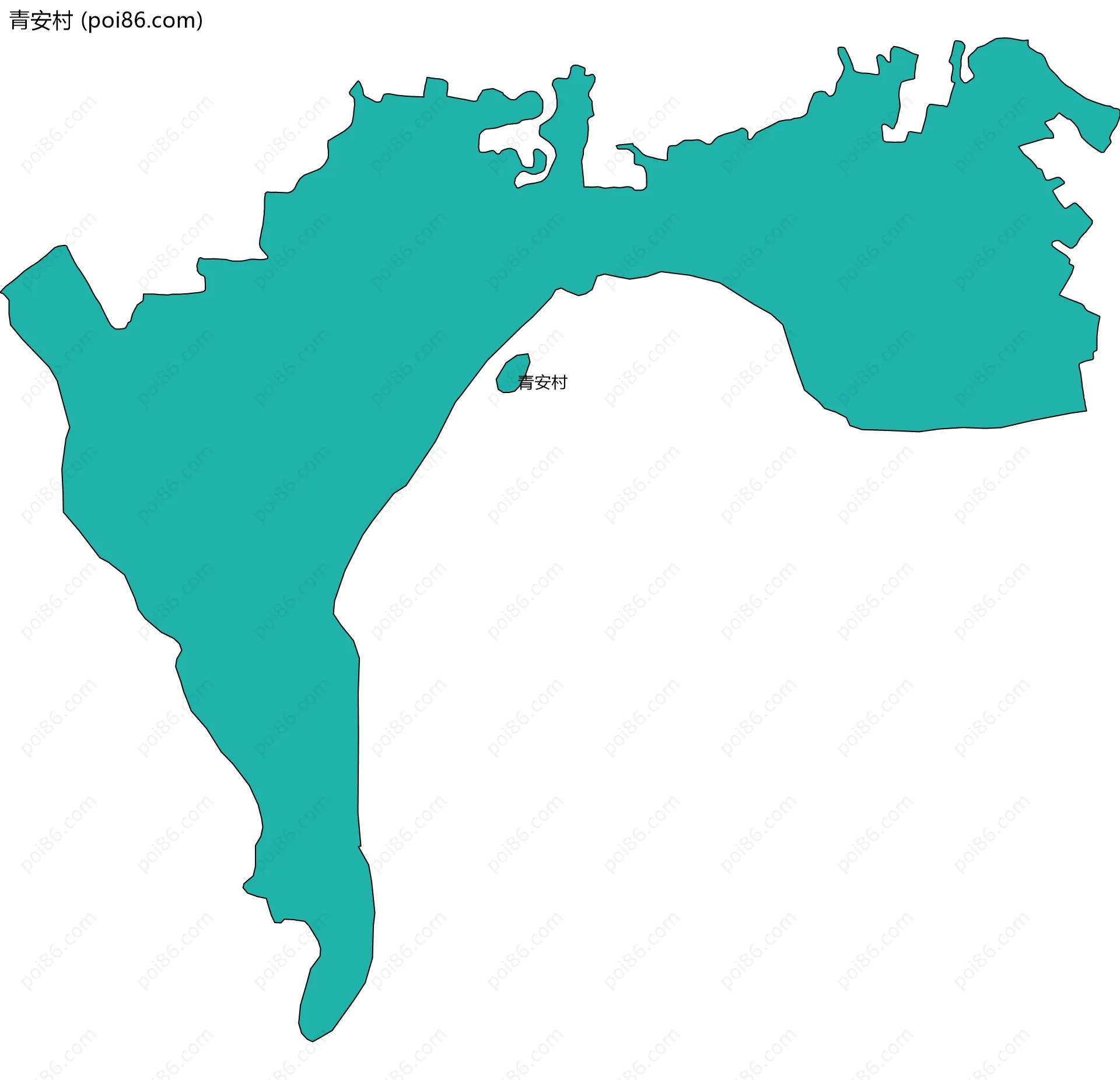 青安村边界地图