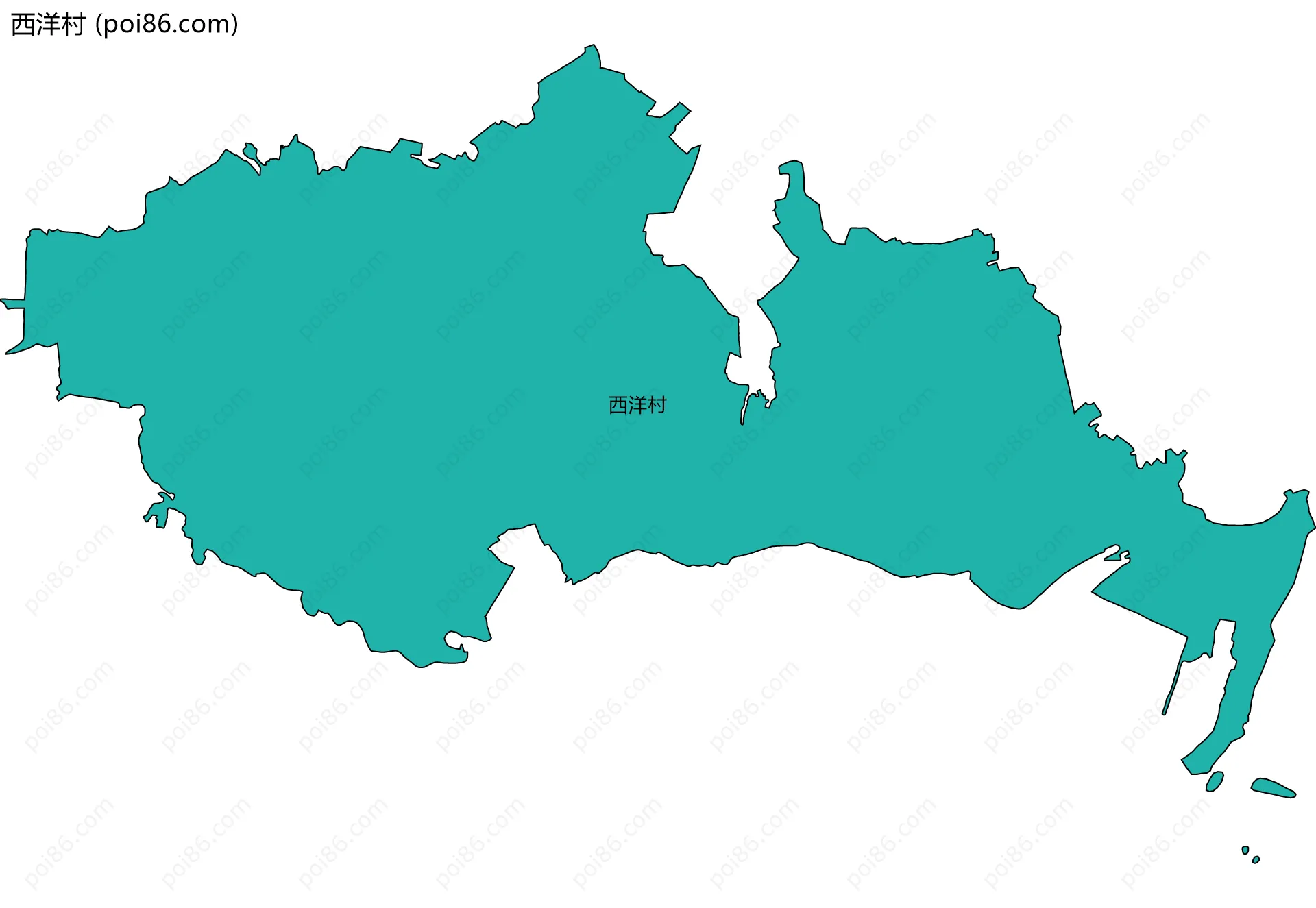 西洋村边界地图