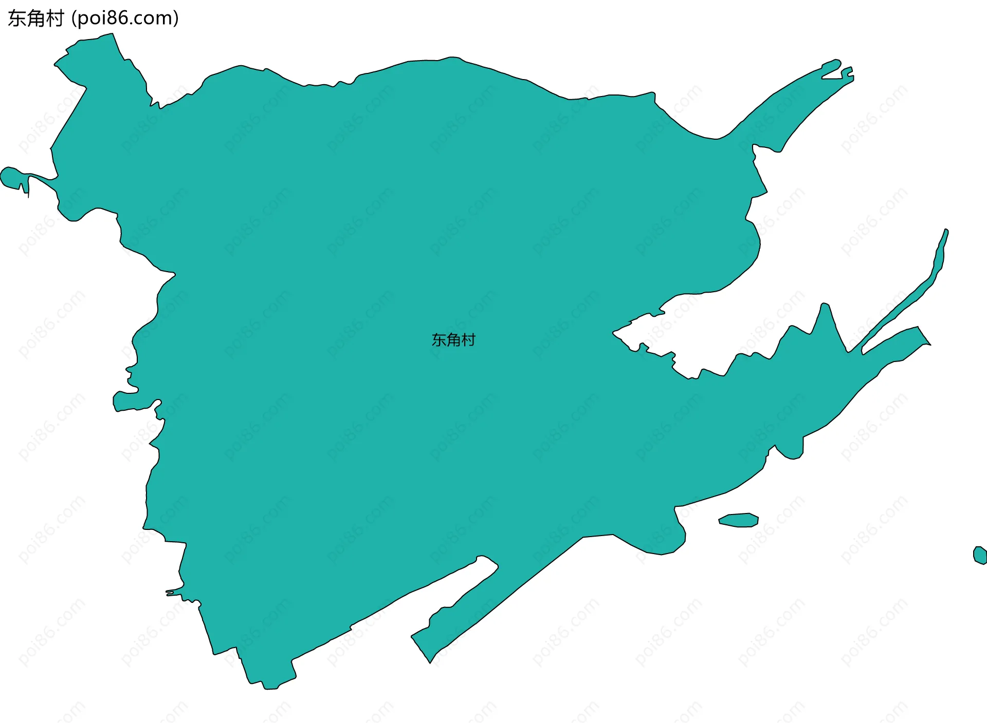 东角村边界地图