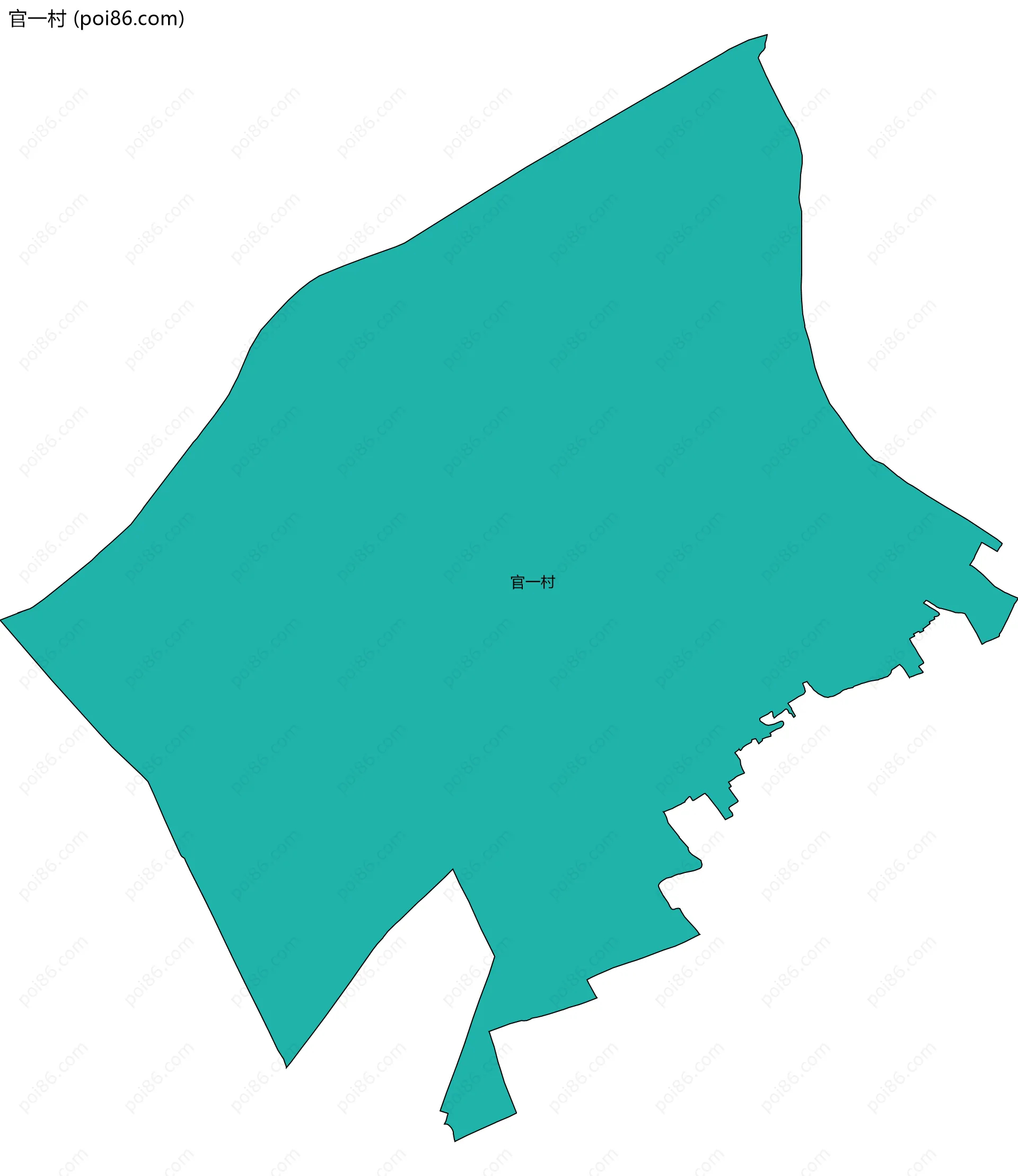 官一村边界地图