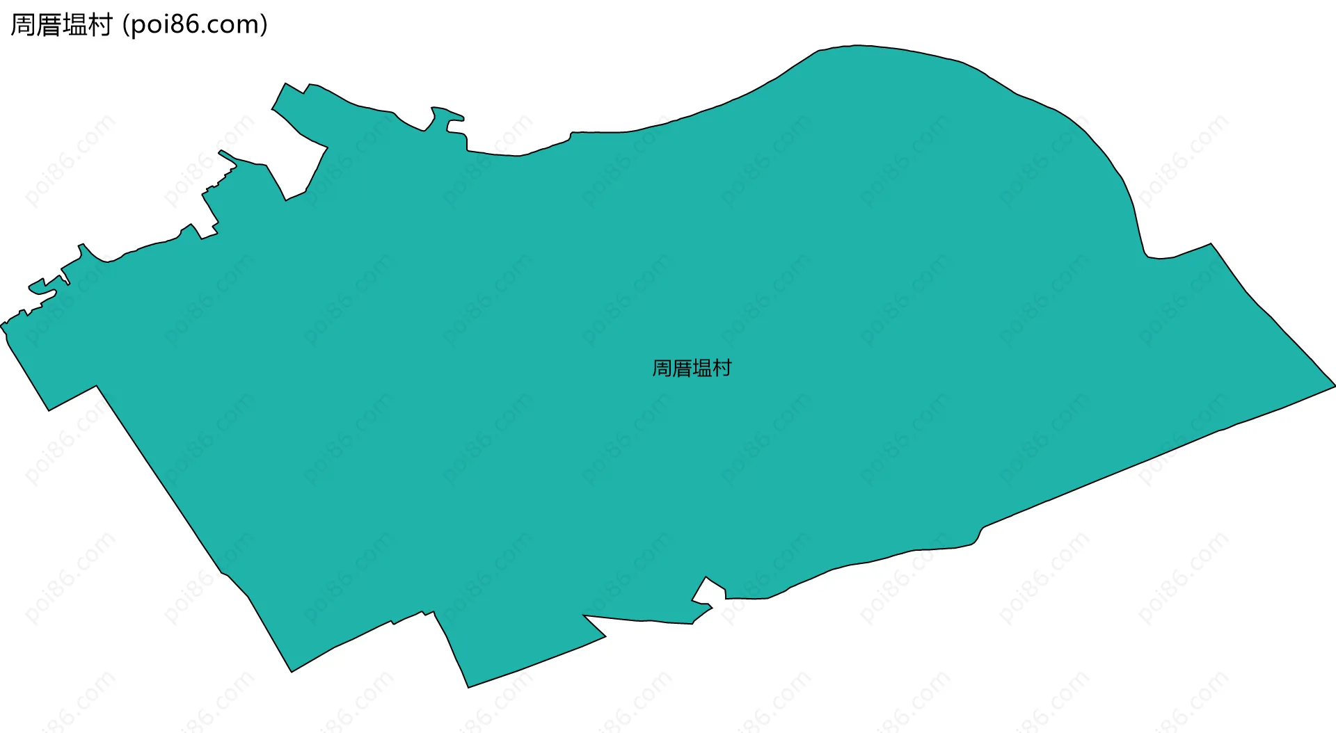 周厝塭村边界地图