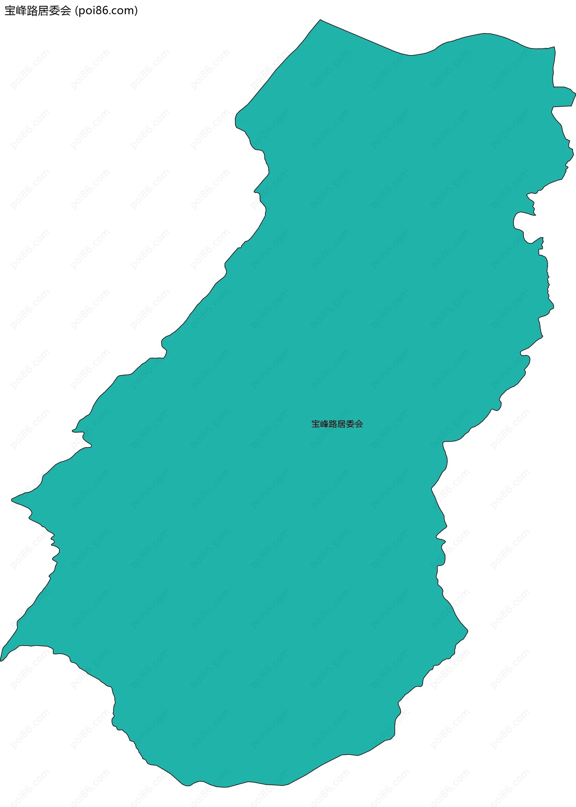 宝峰路居委会边界地图