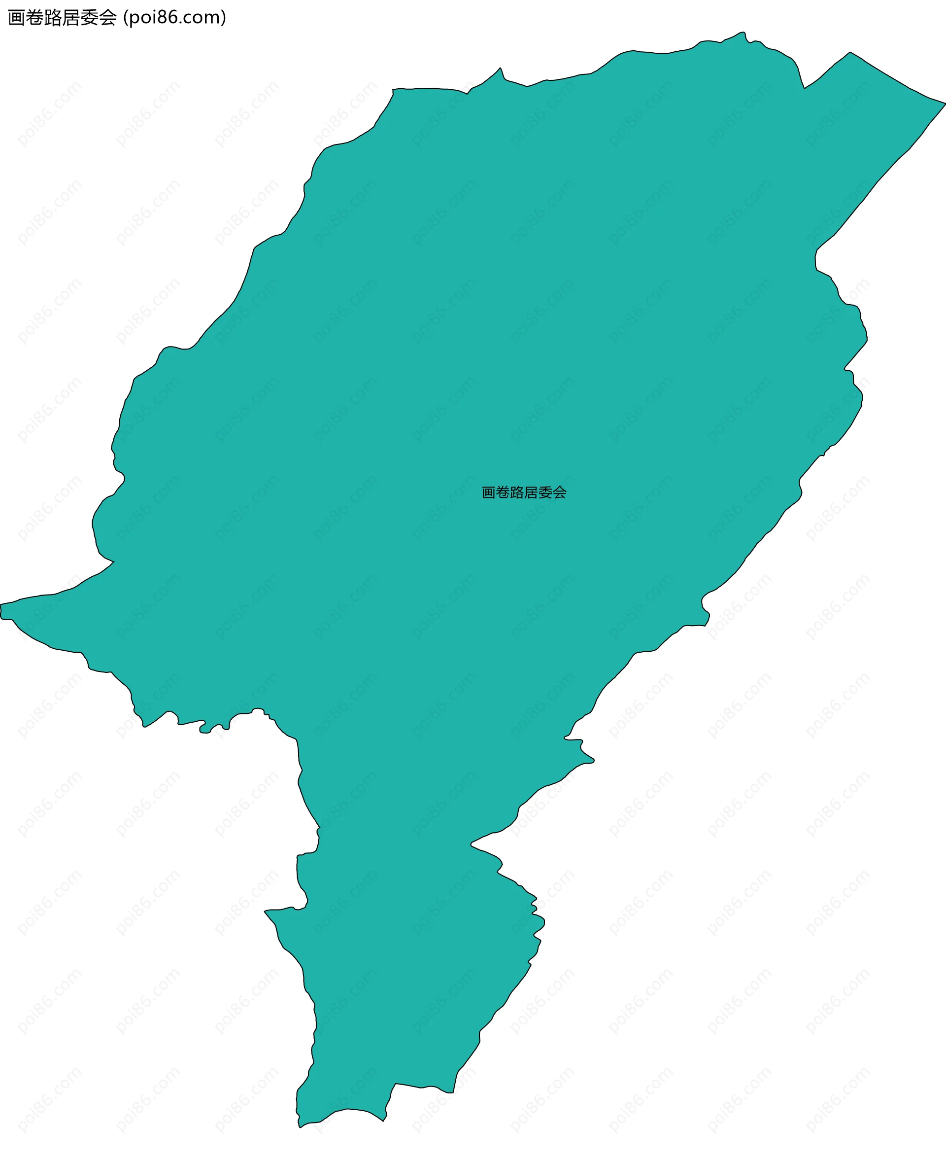 画卷路居委会边界地图