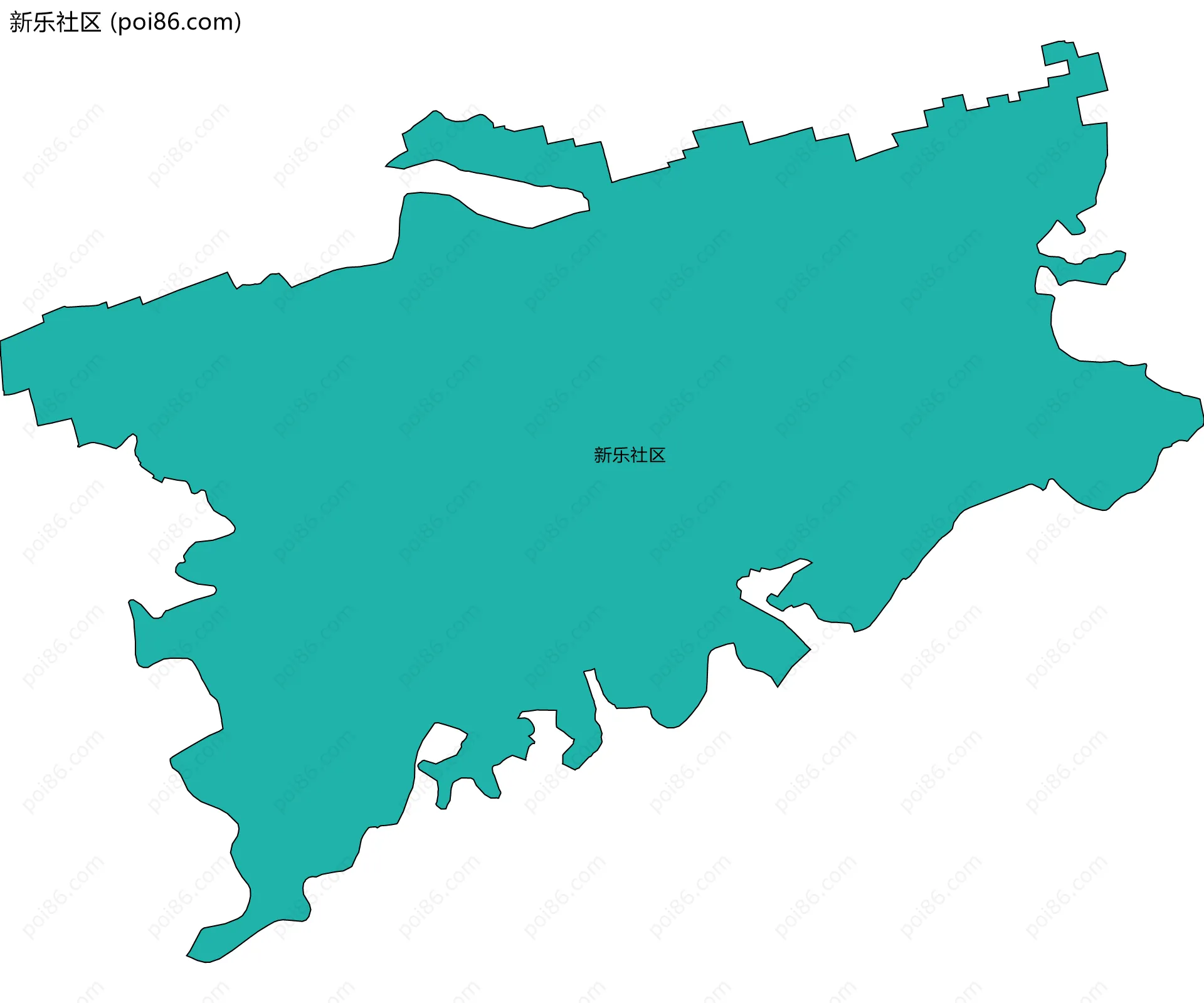 新乐社区边界地图