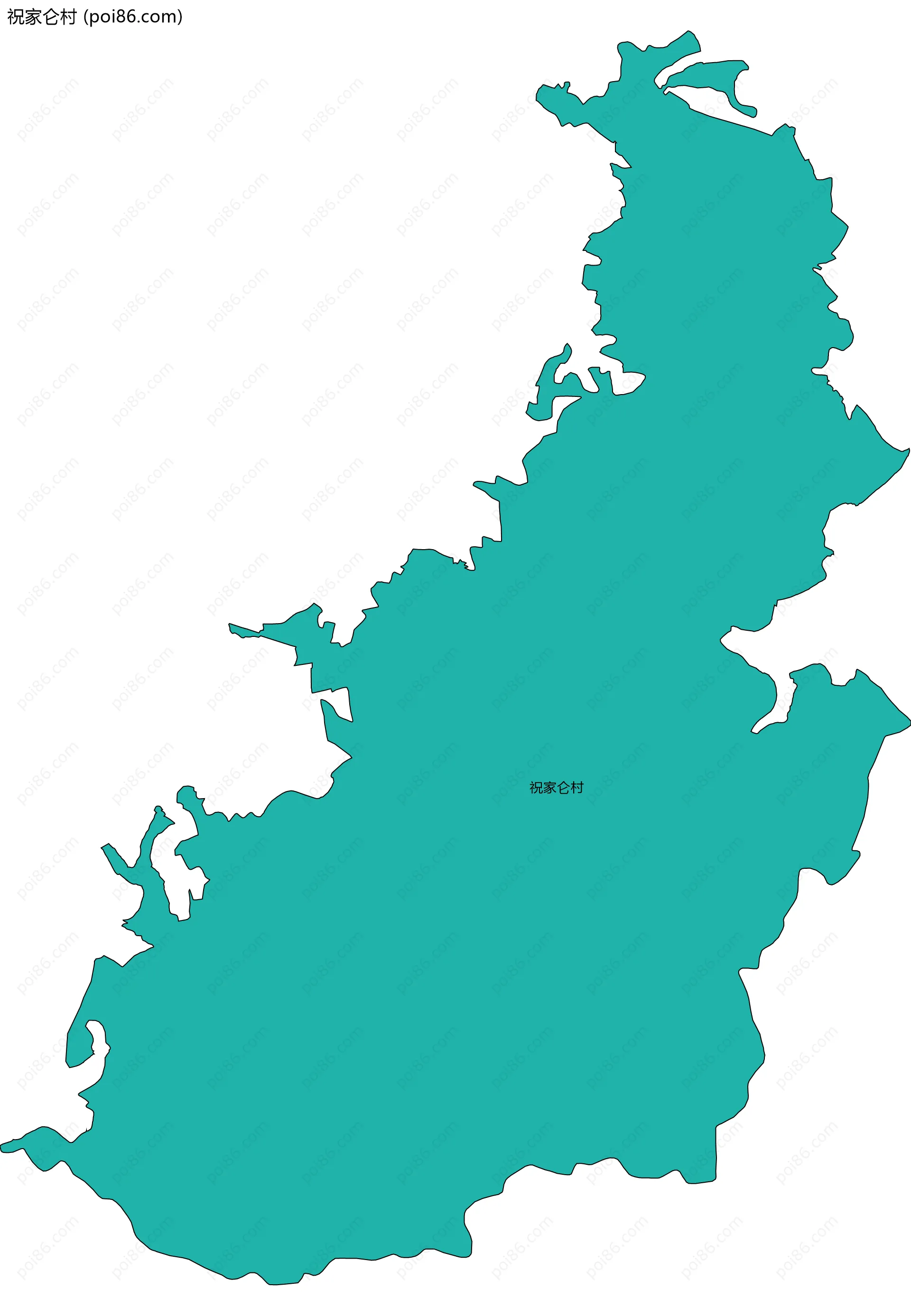 祝家仑村边界地图