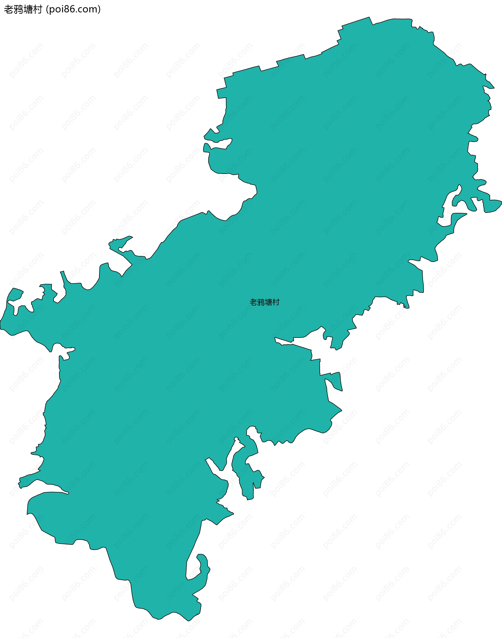 老鸦塘村边界地图