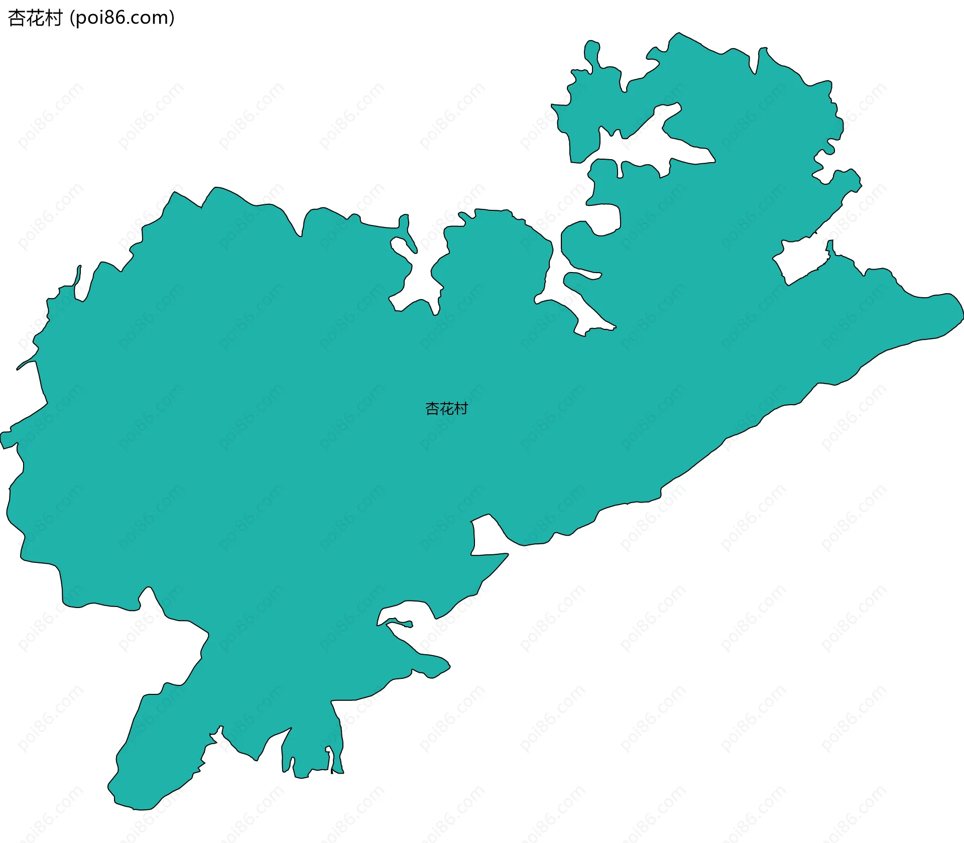 杏花村边界地图