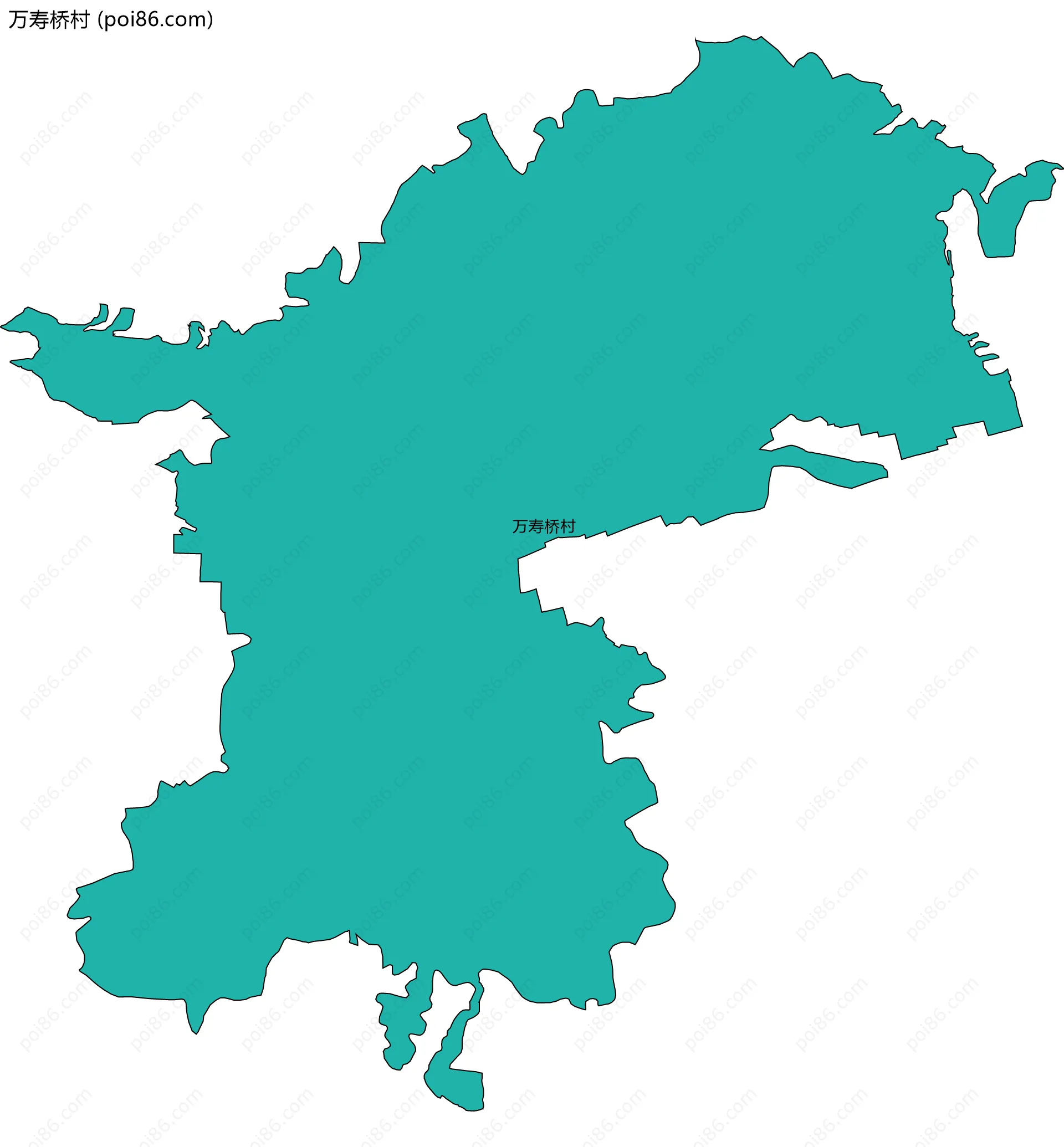 万寿桥村边界地图