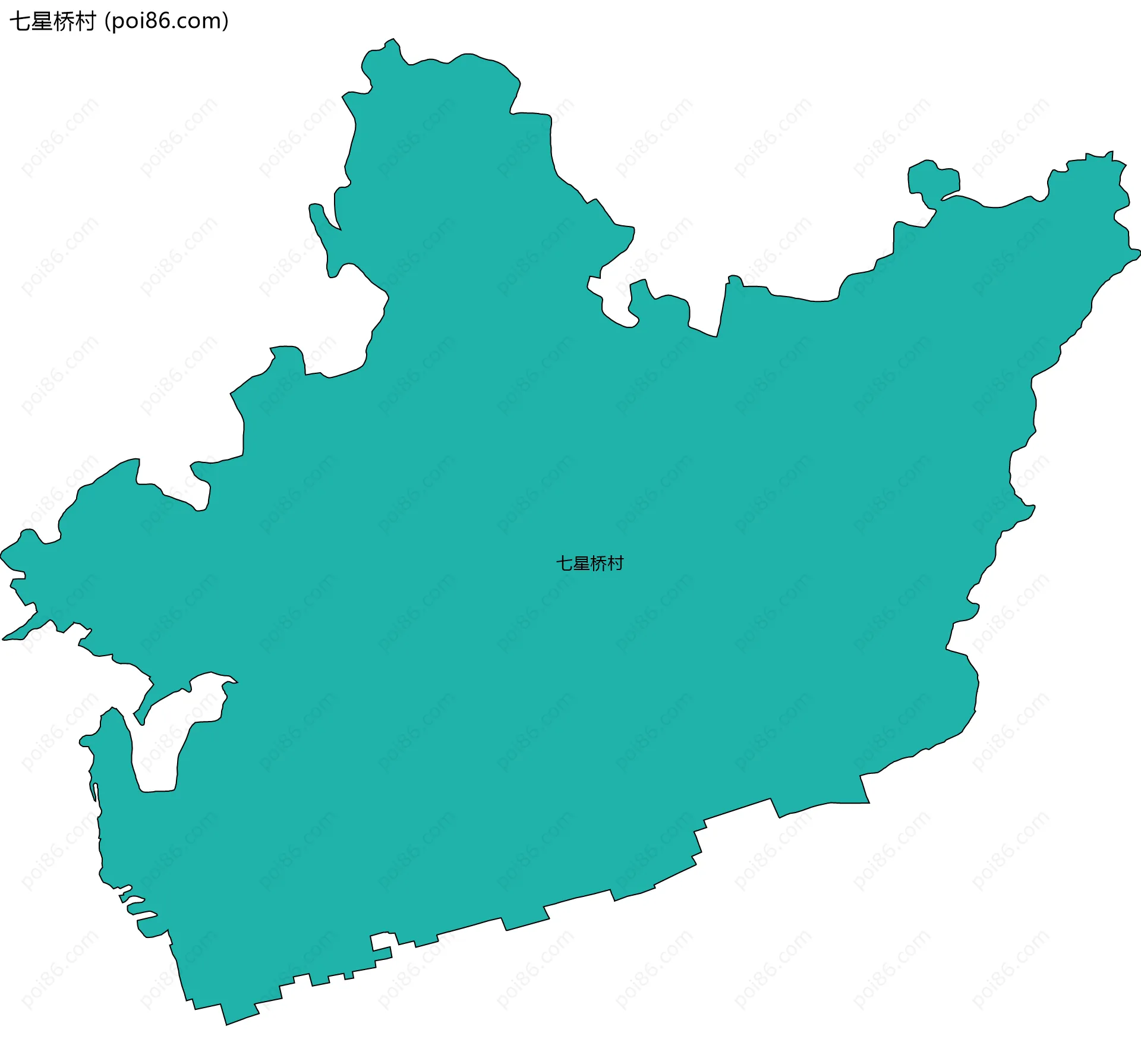 七星桥村边界地图