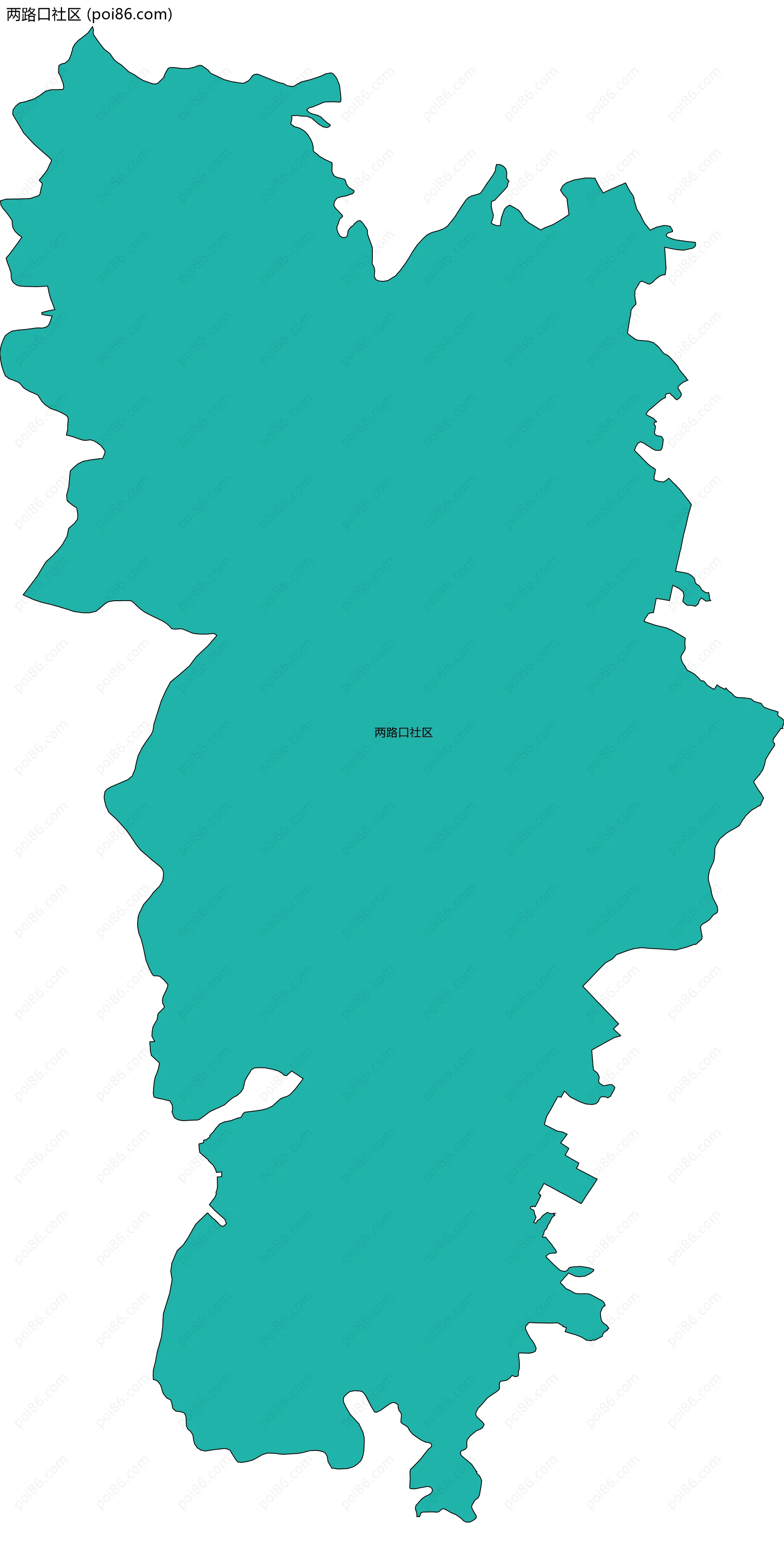 两路口社区边界地图