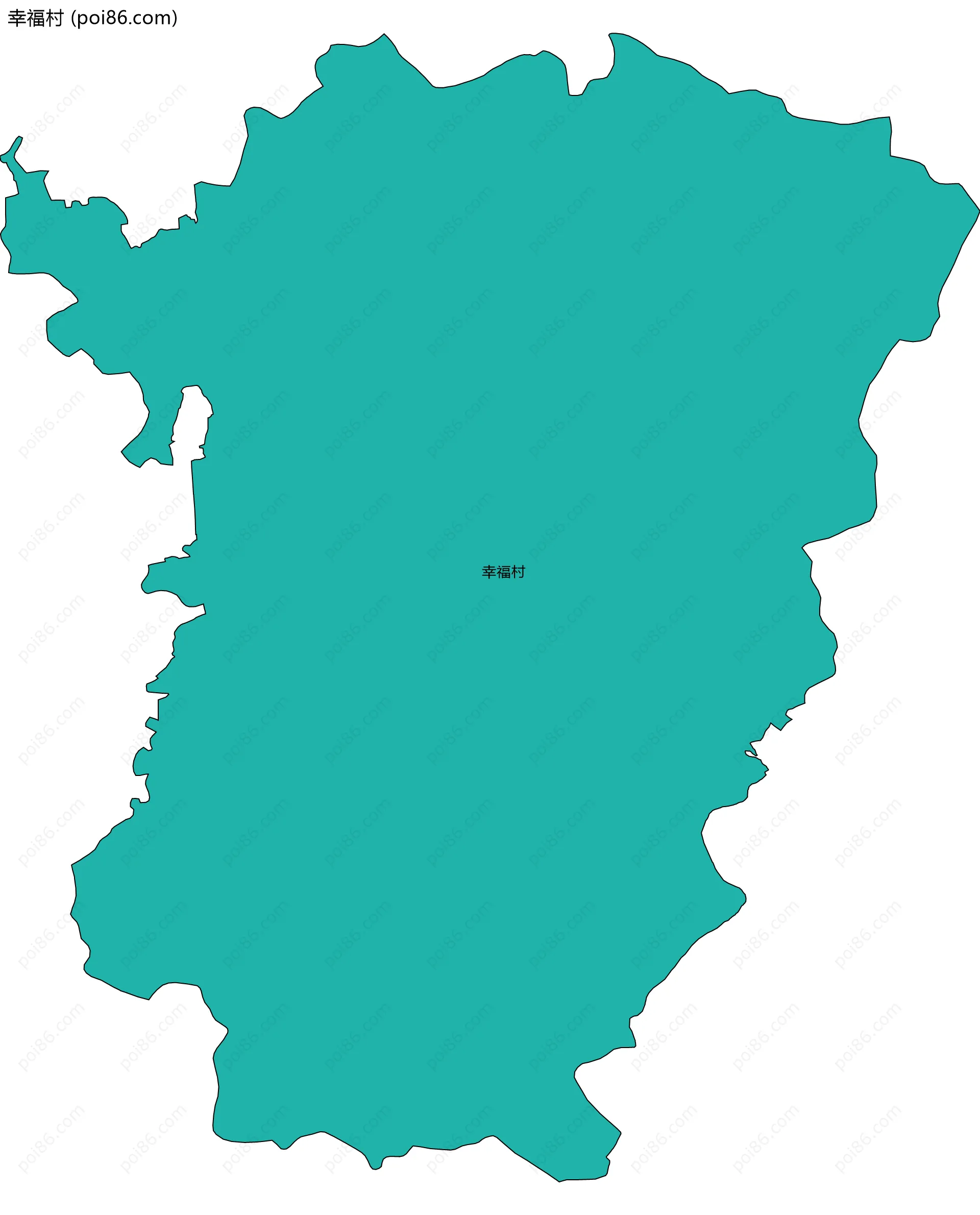 幸福村边界地图
