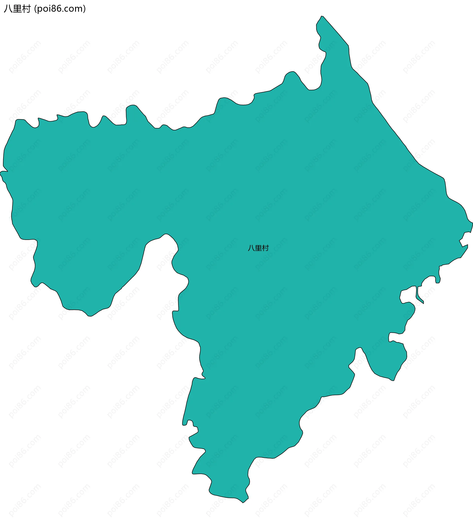 八里村边界地图