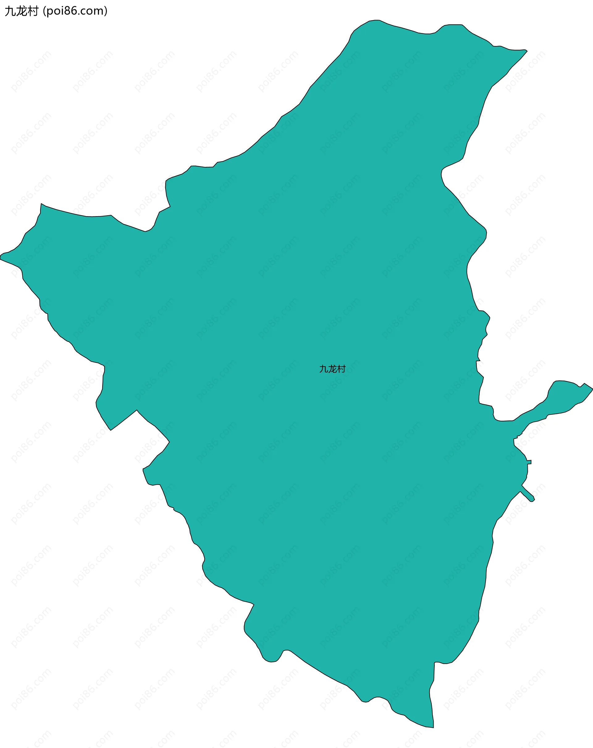 九龙村边界地图