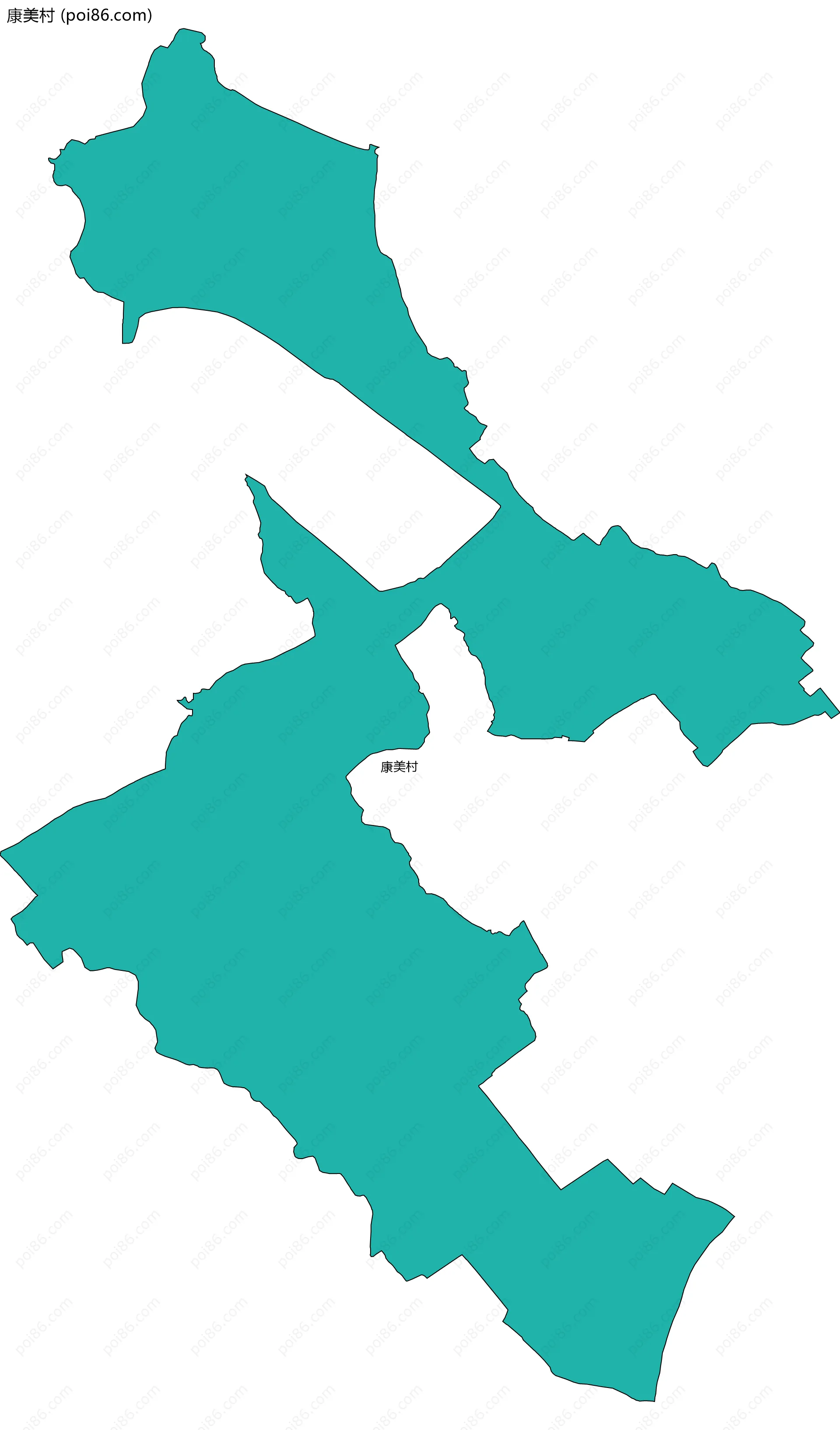 康美村边界地图