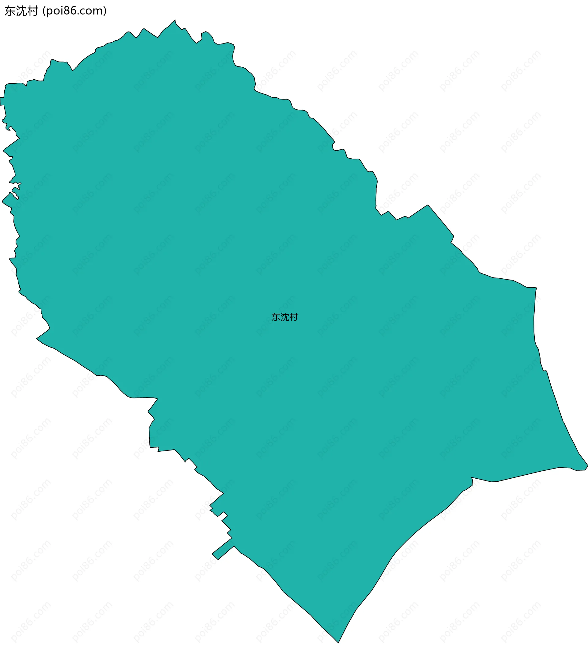 东沈村边界地图