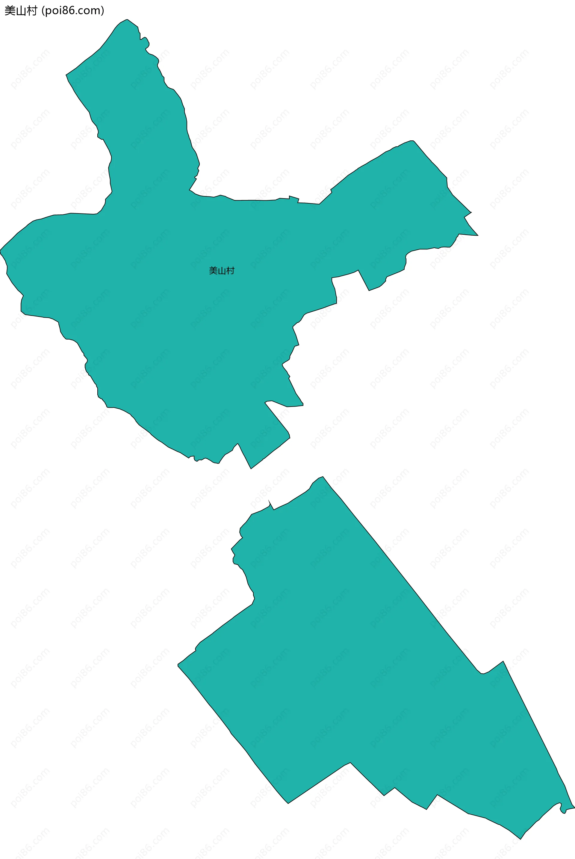 美山村边界地图