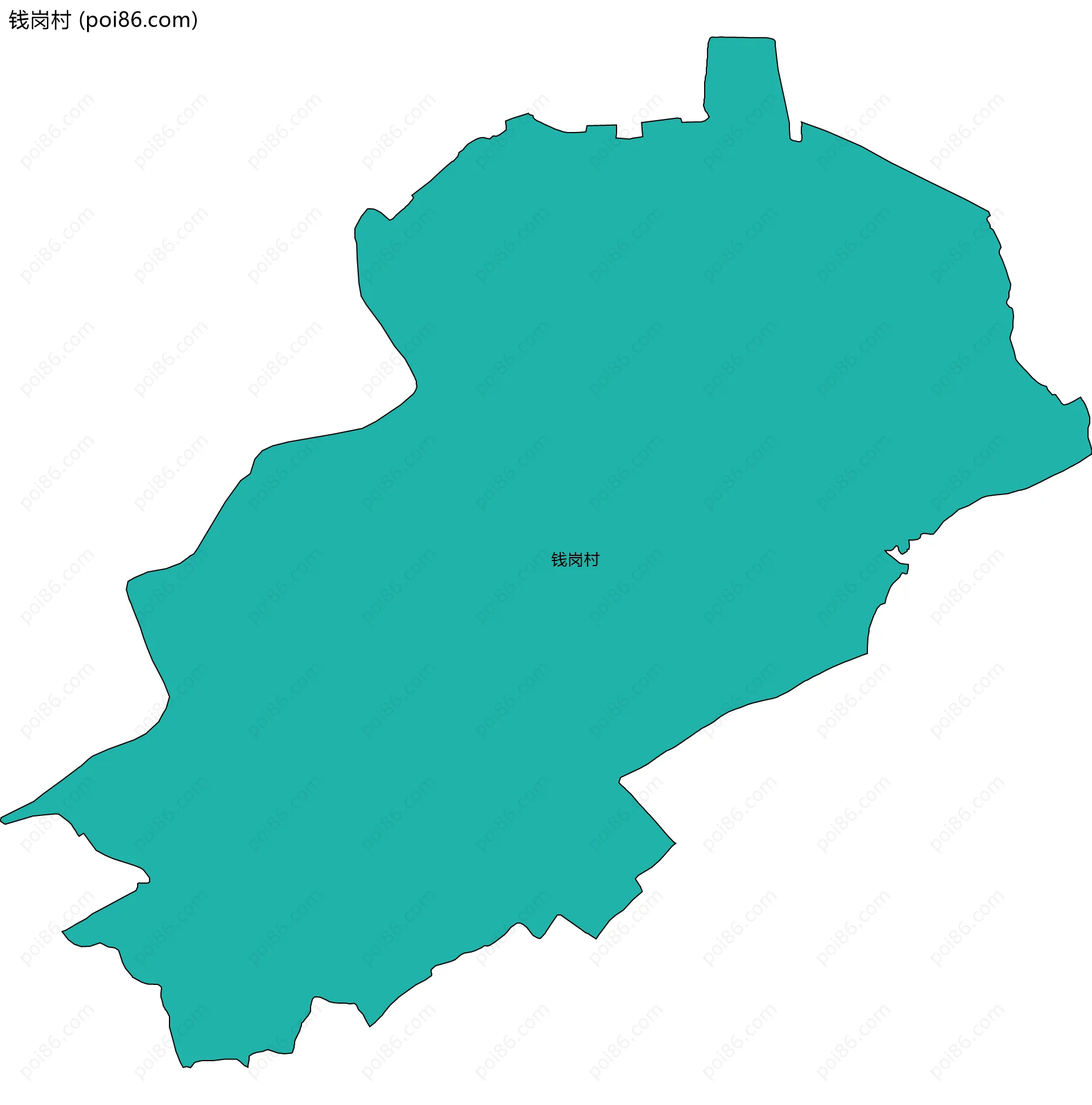 钱岗村边界地图