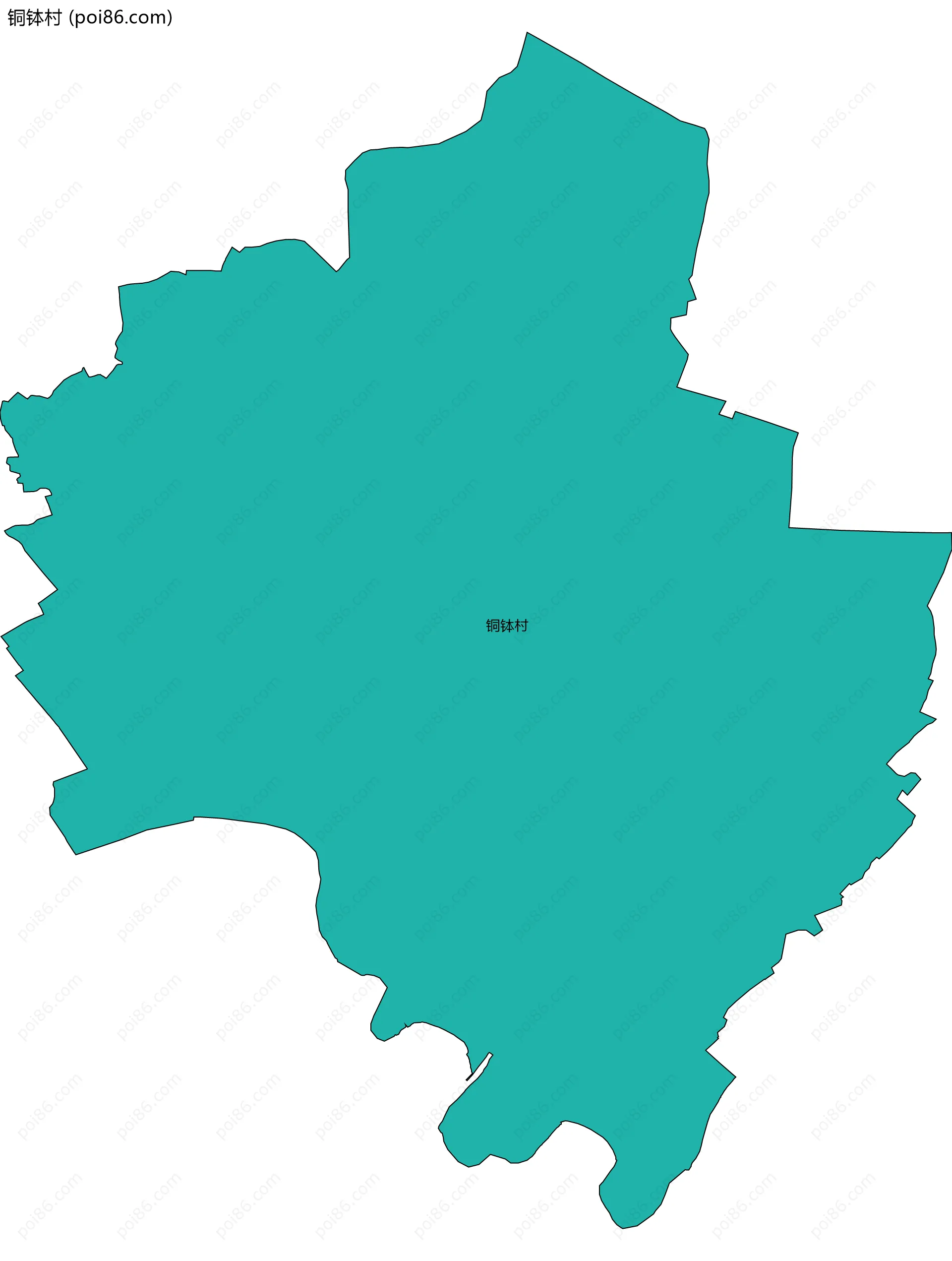 铜钵村边界地图