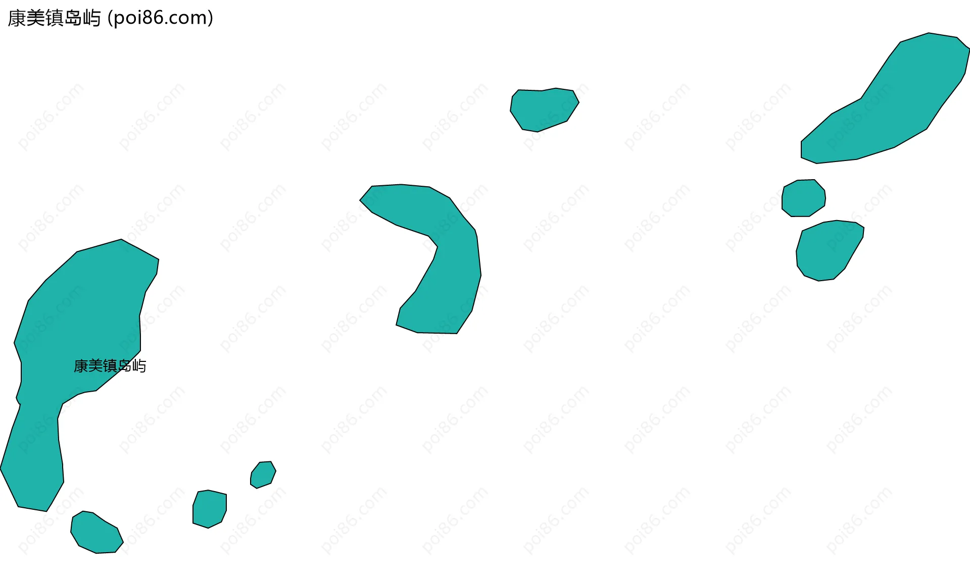 康美镇岛屿边界地图