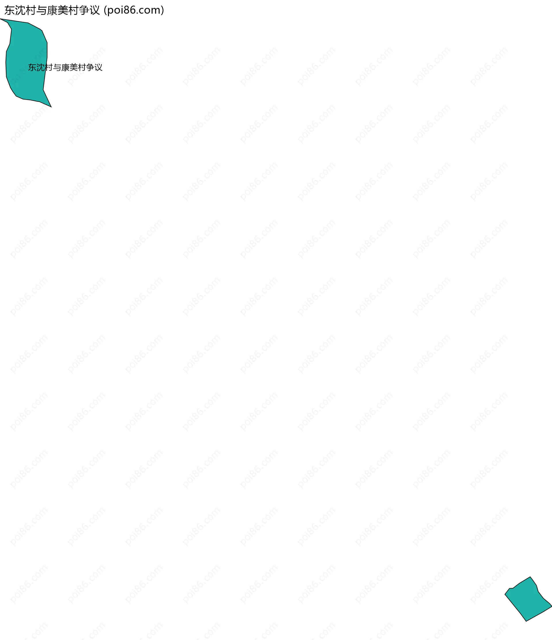 东沈村与康美村争议边界地图