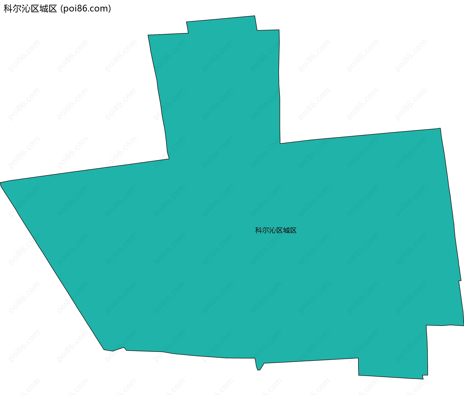 科尔沁区城区边界地图