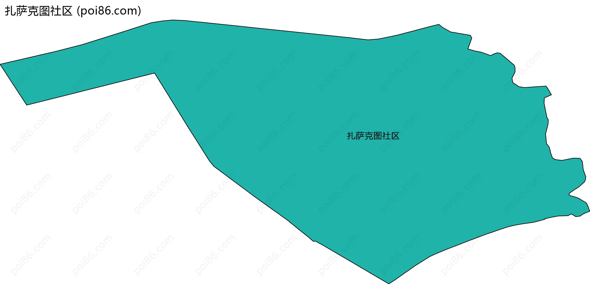 扎萨克图社区边界地图